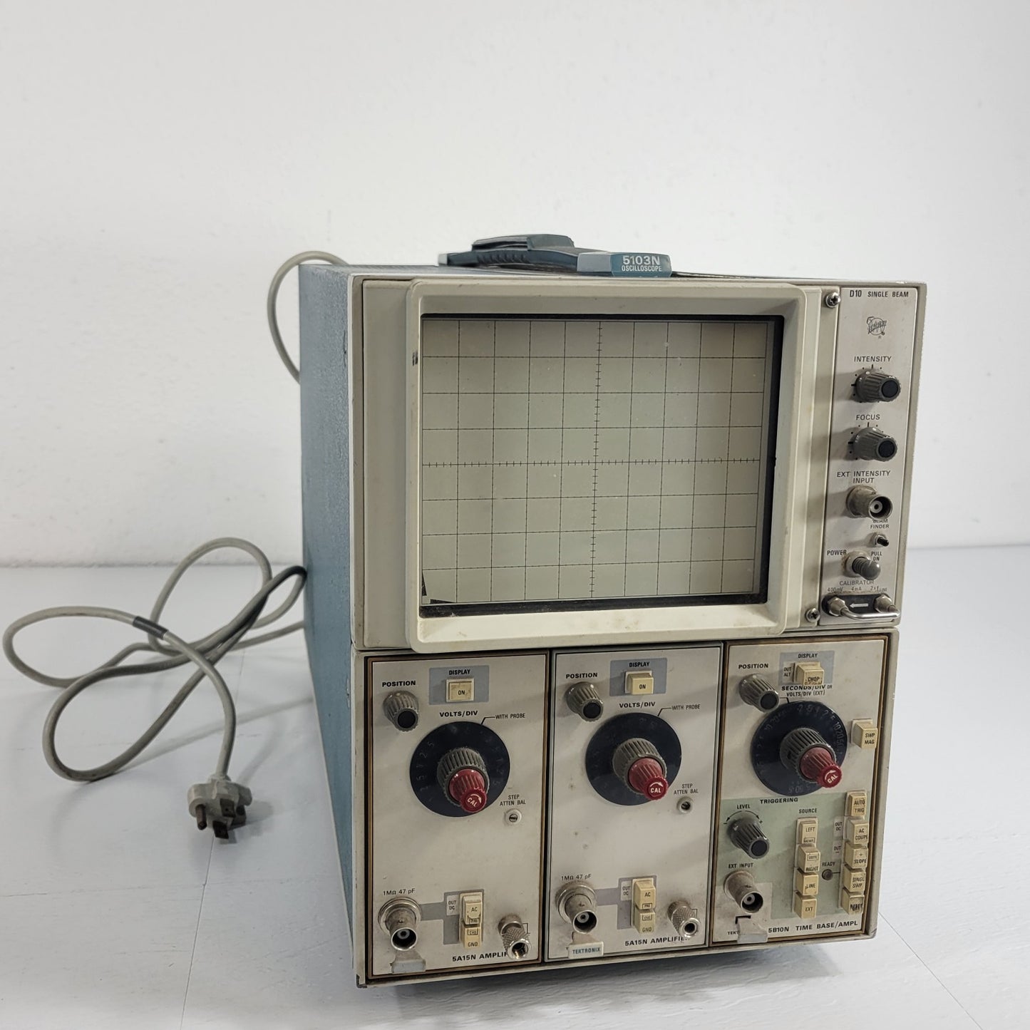 TESTED Tektronix 5103N Oscilloscope D10 Single Beam 5A15N Amplifier 5B10N Time