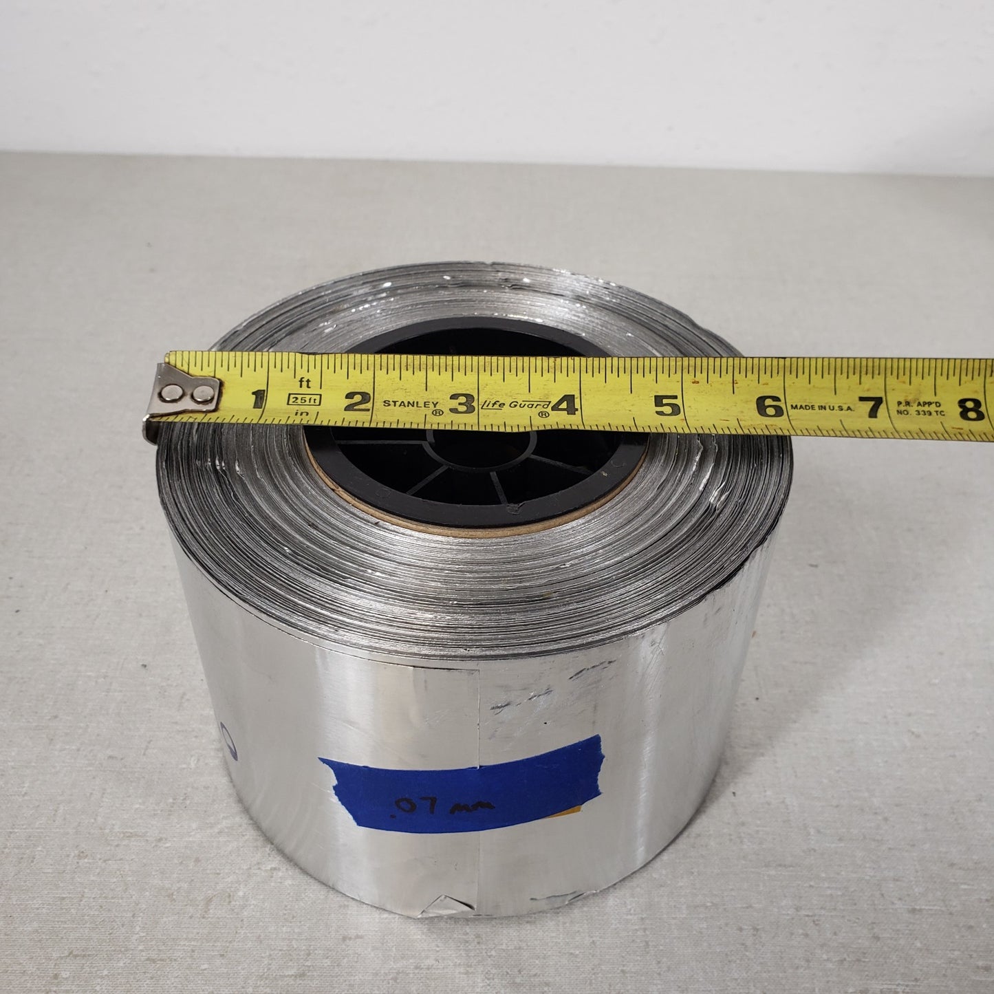 Steel Shim Stock Roll 4" x 500' 0.07mm Thick