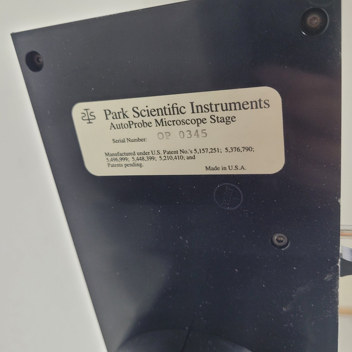 Park Scientific Instruments Autoprobe CP AFM Microscope Stage 0P345