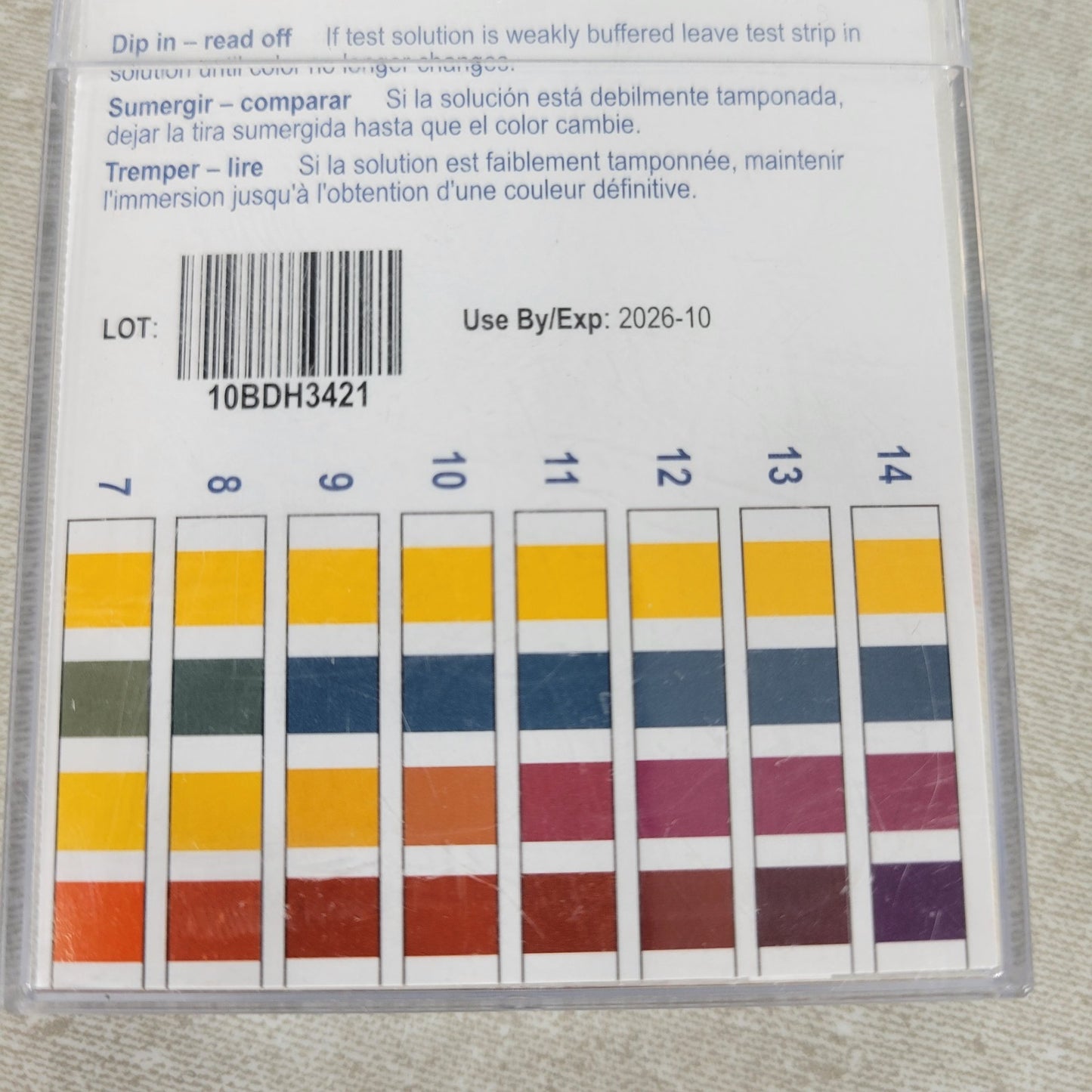 VWR Chemical pH Test Strips pH Range 0-14 Approximately 100 Stripes