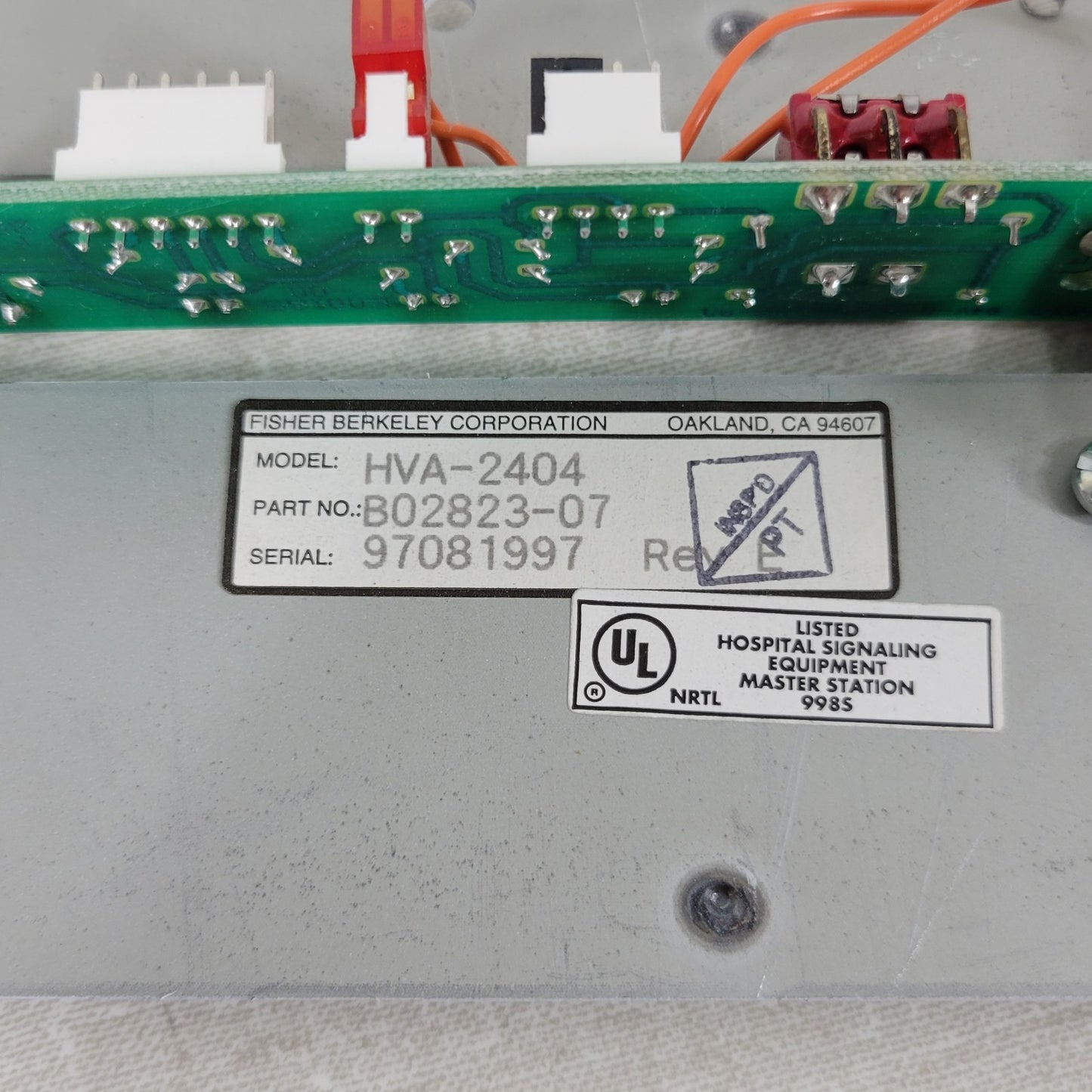 Fisher Berkeley EKTACOM MMC HVA-2404 Hospital Signaling Equipment Master Station