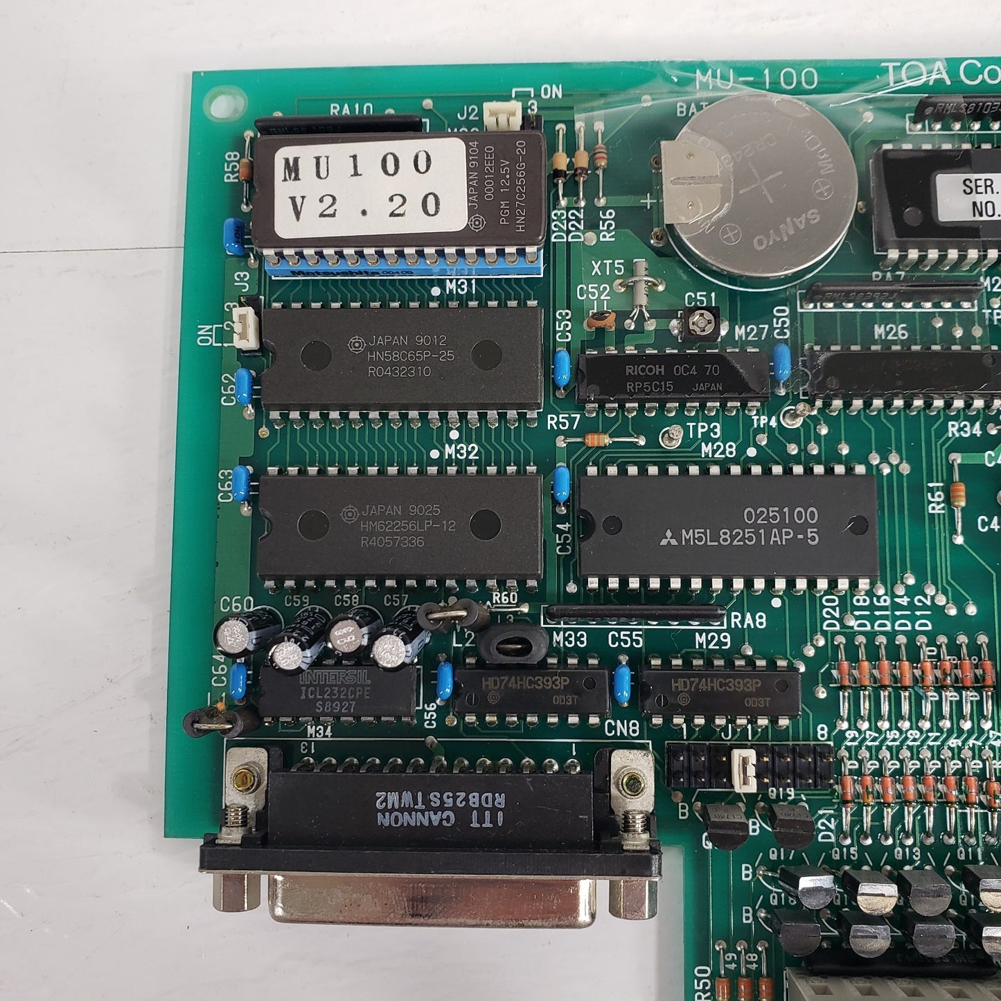 TOA MU-100 Printed Circuit Board PCB V2.20 115-03-478-90 Amplifier Control