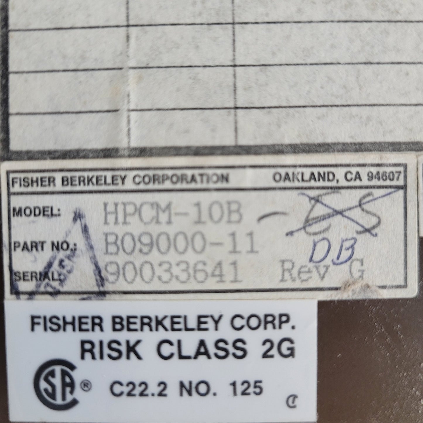 Fischer Berkeley HPCM-10B B09000-11 MMC Series Hospital Signaling Equipment