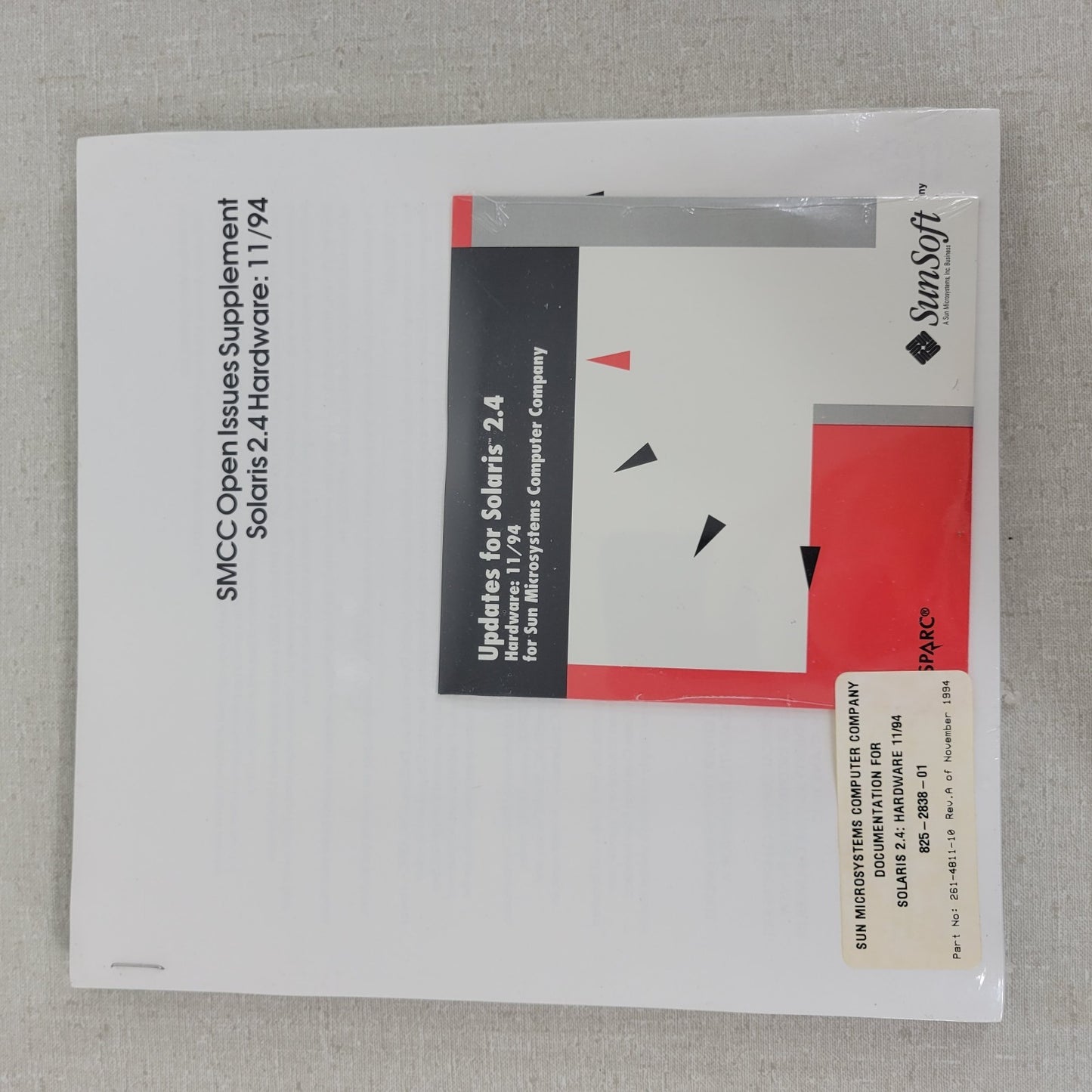 Sun Microsystems Solaris 2.4 Sparc User Installation Manuals Guides Quick Start