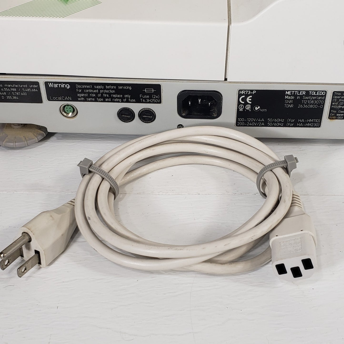 Mettler Toledo HR73-P Halogen Moisture Analyzer Sample Heater with Cable
