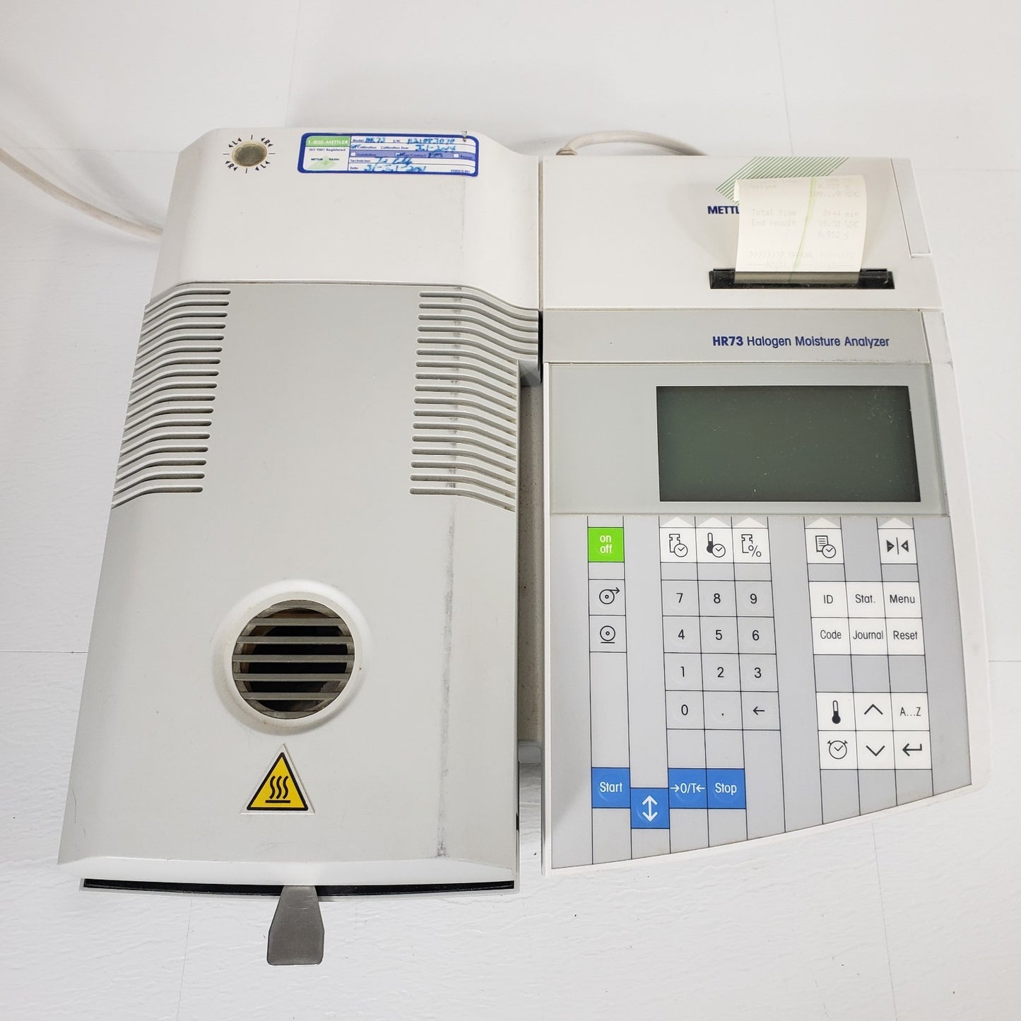 Mettler Toledo HR73-P Halogen Moisture Analyzer Sample Heater with Cable