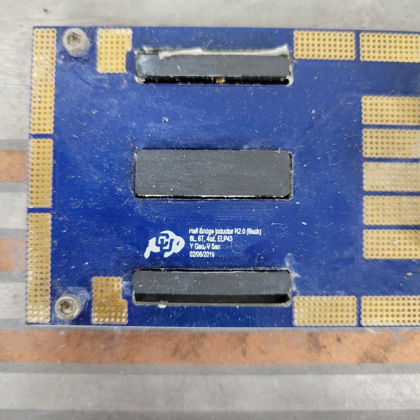 Dual Half Bridge Inductor ELP43 Water Cooled Heatsink made at CU Boulder 2019