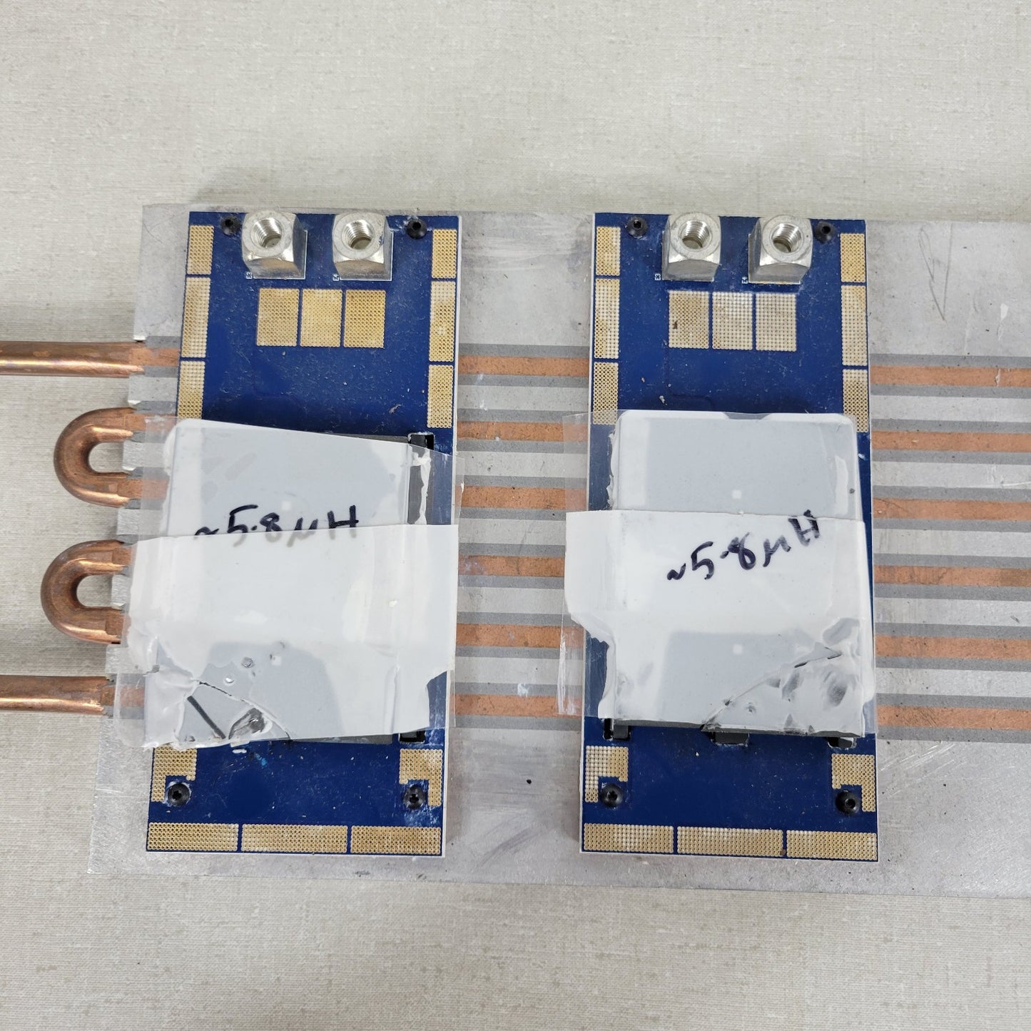 Dual Half Bridge Inductor ELP58 Water Cooled Heatsink made at CU Boulder 2019