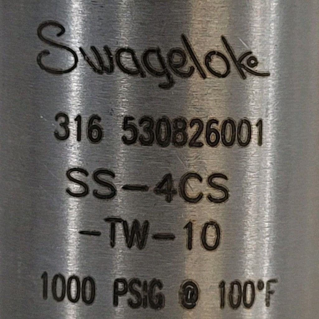 Swagelok SS-4CS-TW-10 Miniature Single Ended Cylinder For Sample 10mL 3/8"