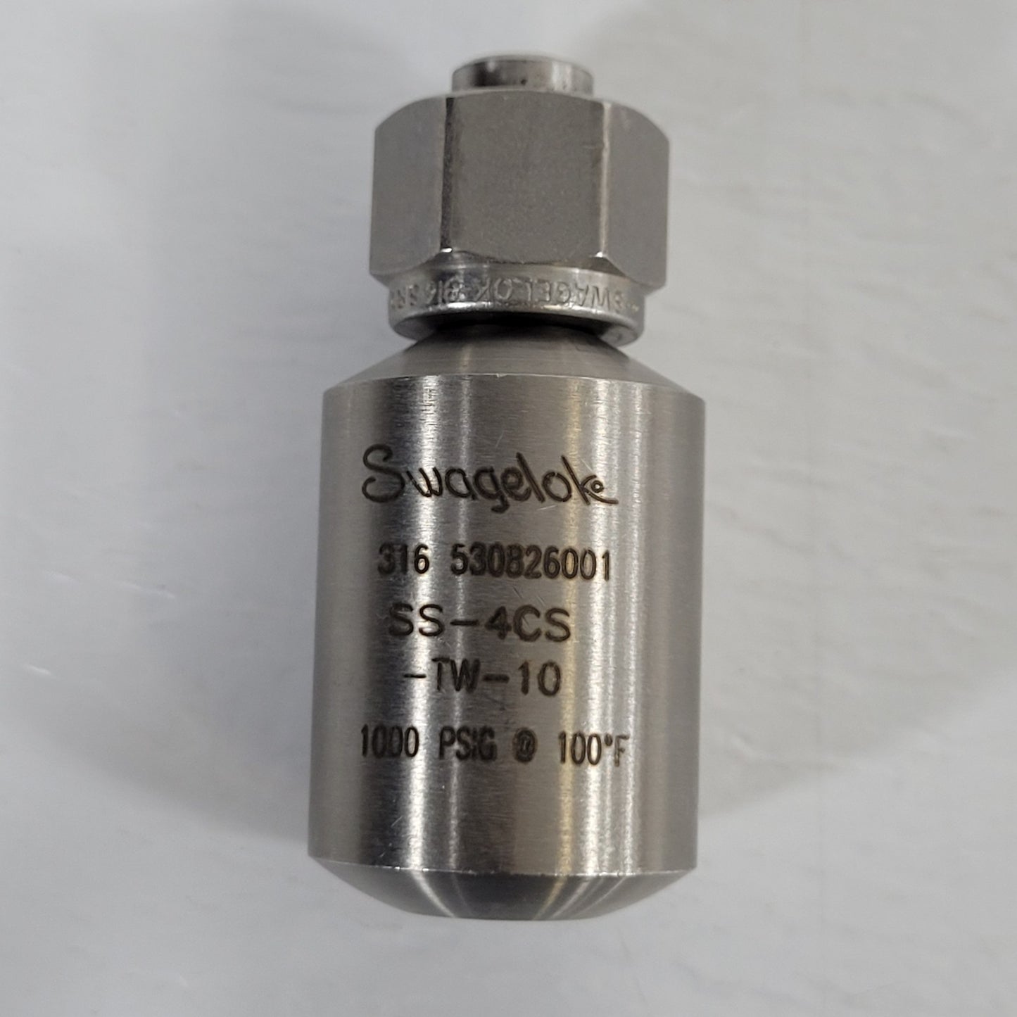 Swagelok SS-4CS-TW-10 Miniature Single Ended Cylinder For Sample 10mL 3/8"