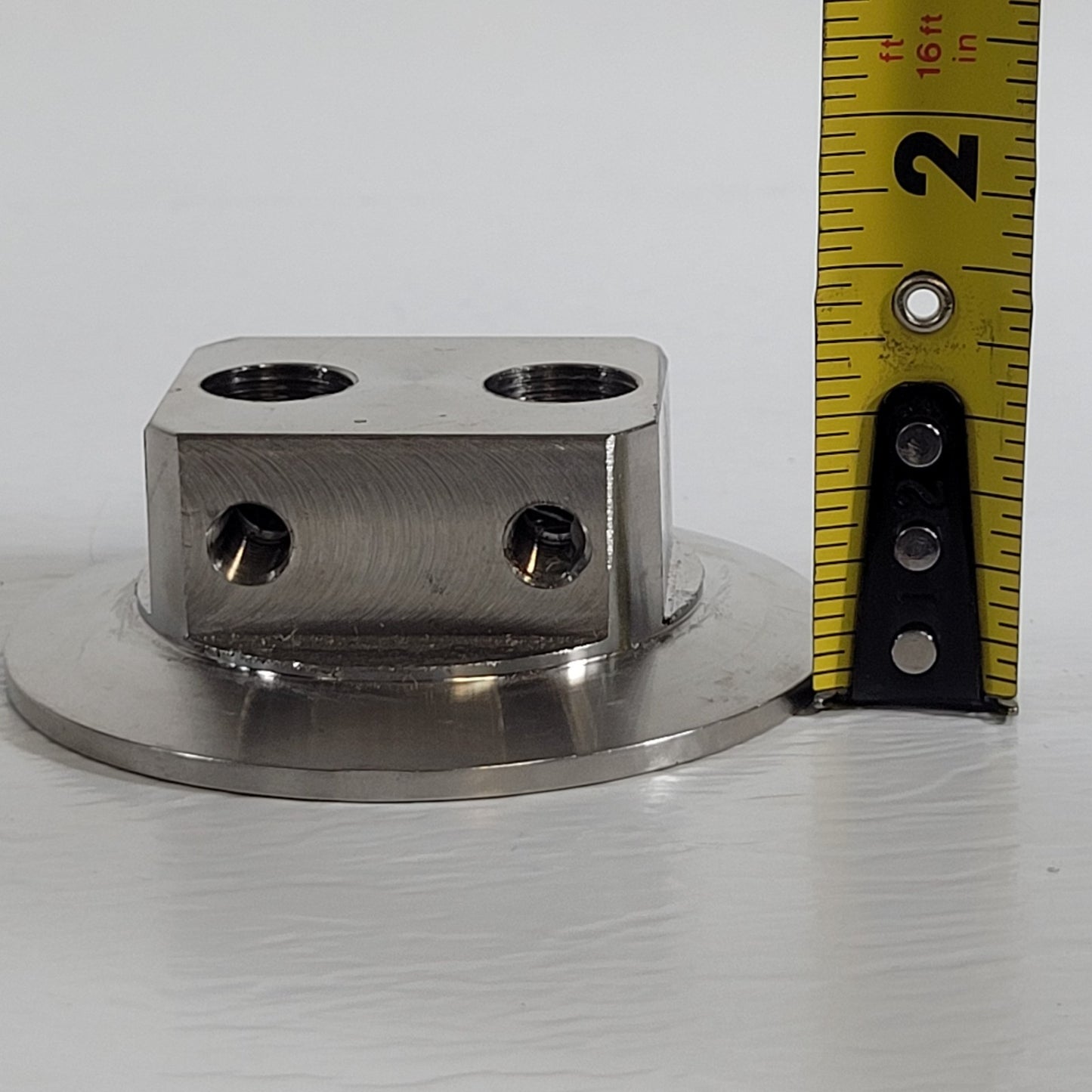 KF50 NW50 Manifold Valve Body 2-Port Stainless Steel for High Vacuum System