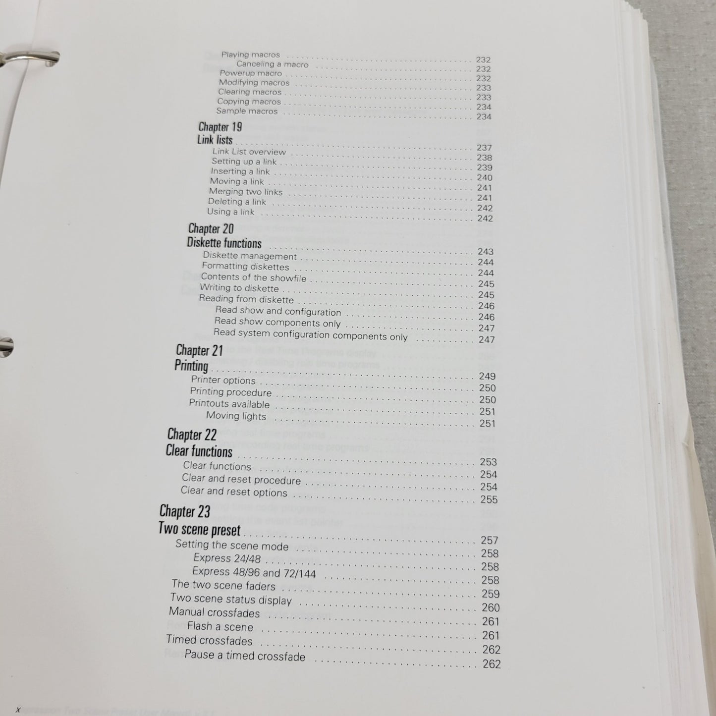 Electronic Theatre Controls ETC Express Two Scene Preset Operation Manual v3.1