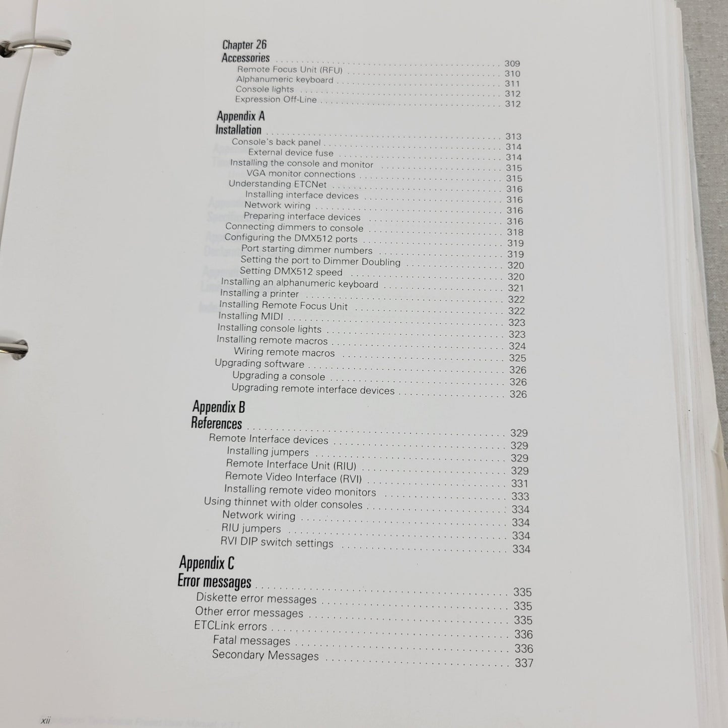 Electronic Theatre Controls ETC Express Two Scene Preset Operation Manual v3.1