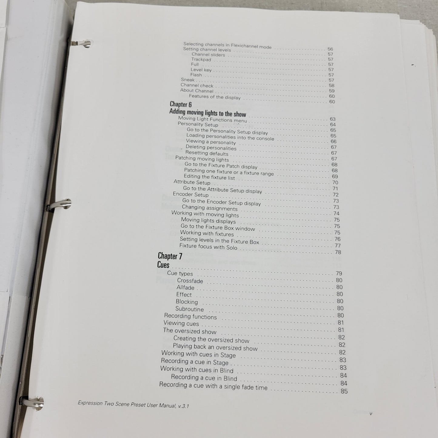 Electronic Theatre Controls ETC Express Two Scene Preset Operation Manual v3.1