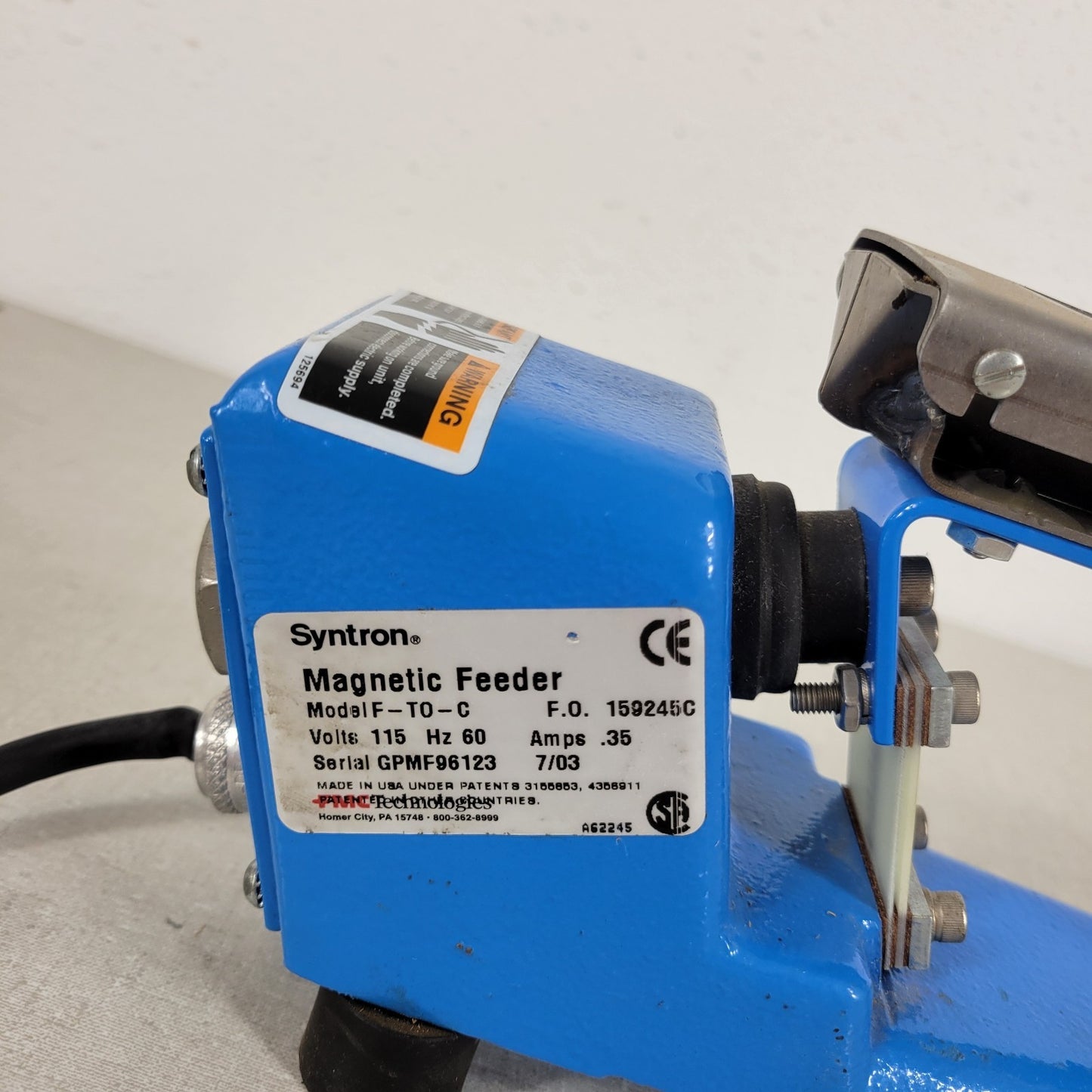 Tested Works Syntron Magnetic Feeder F-To-C PowerPulse Controller 225484-A
