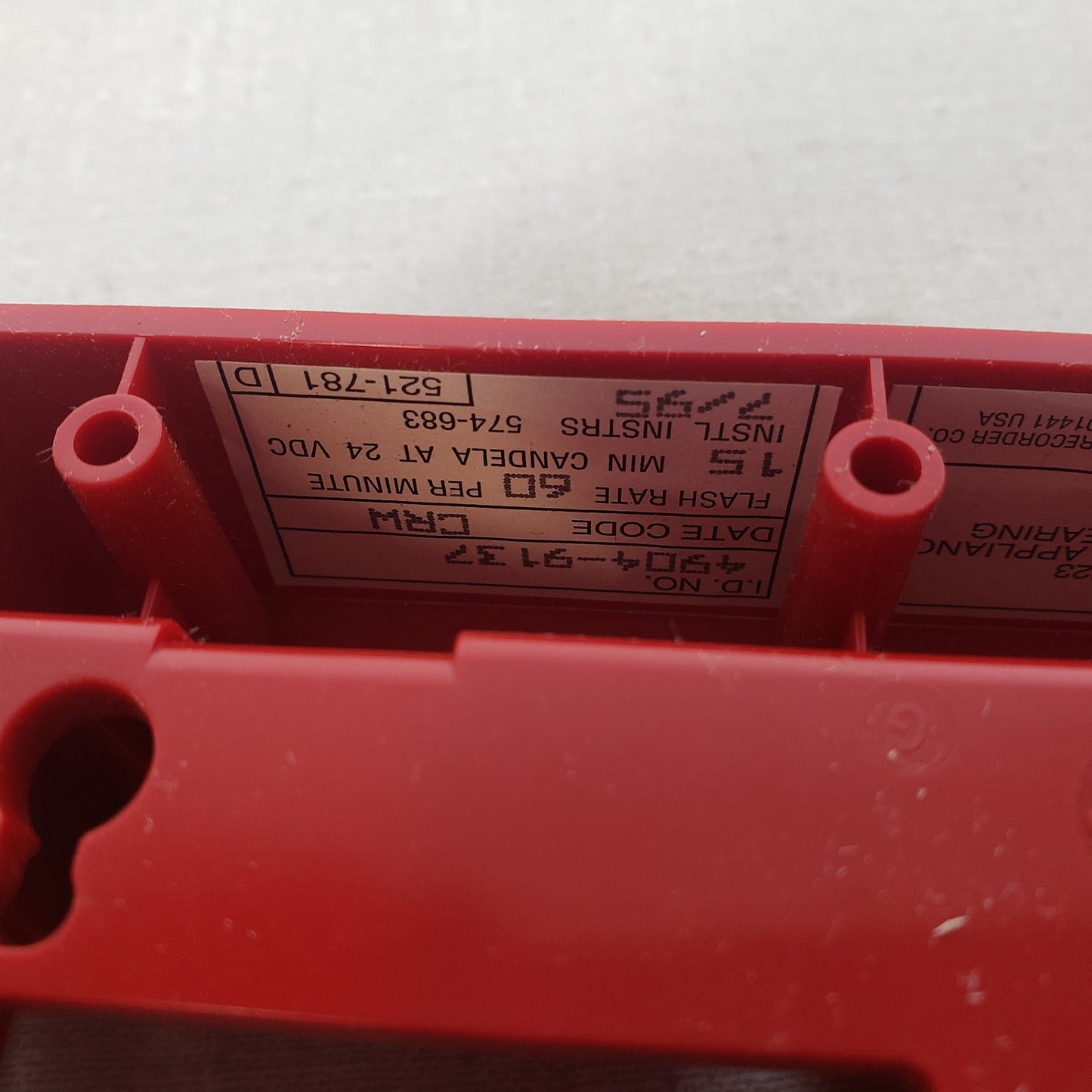 Simplex 4904-9137 Fire Alarm Indicator V/O 24VDC 15CD 1Hz Red 0626270