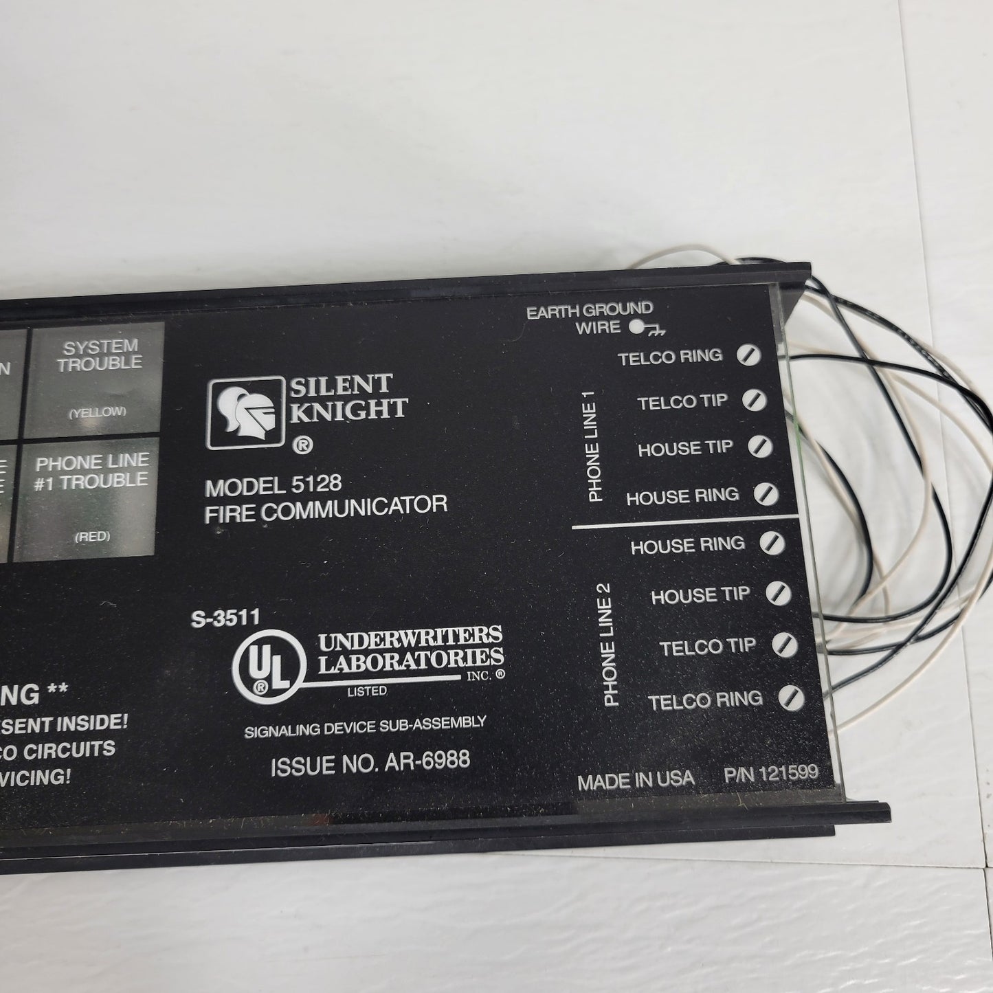 Silent Knight 5128 Fire Communicator Board 4 Channels Inputs AR-6988