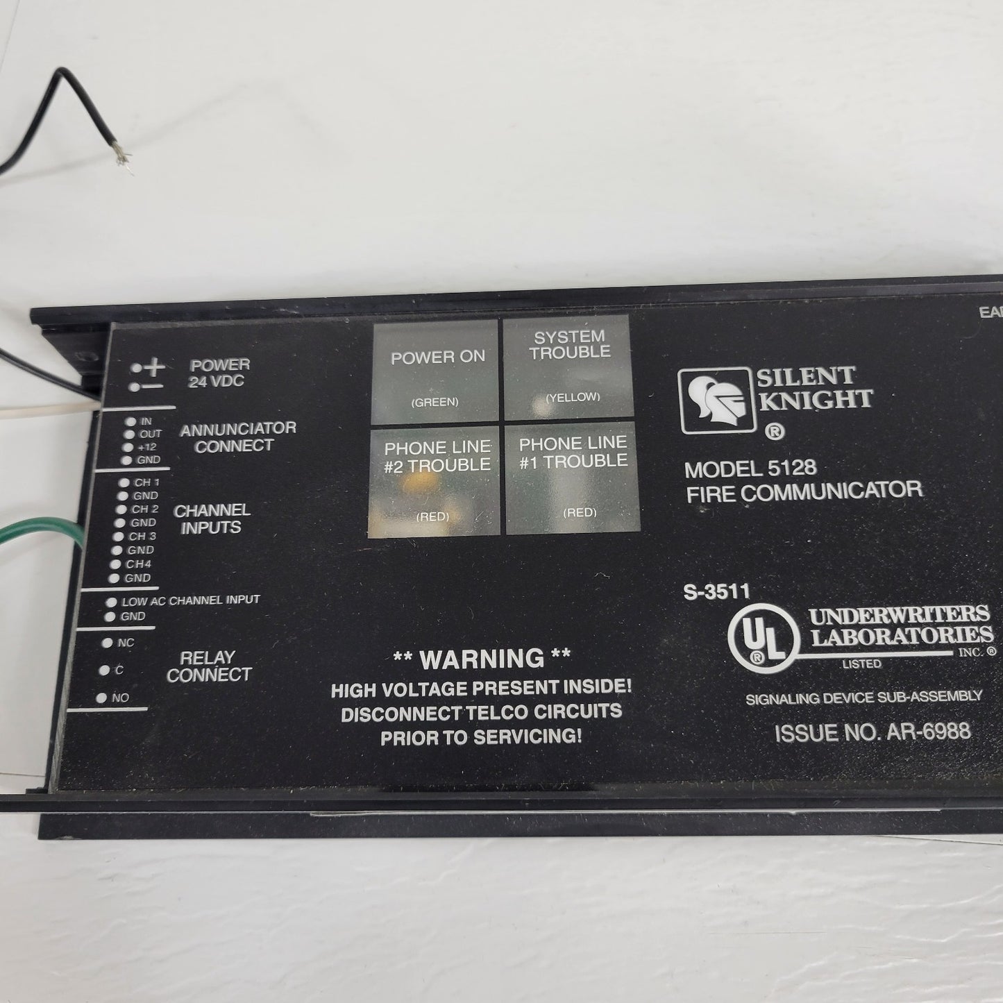 Silent Knight 5128 Fire Communicator Board 4 Channels Inputs AR-6988