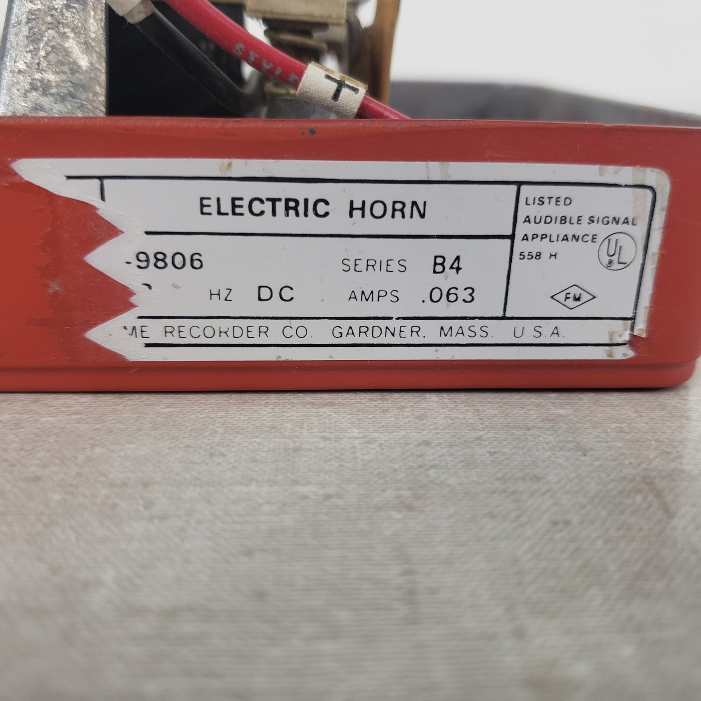 Simplex 2901-9806 B4 Fire Alarm Vibratory Horn Buzzer 18-31.2VDC 0.063 Amps