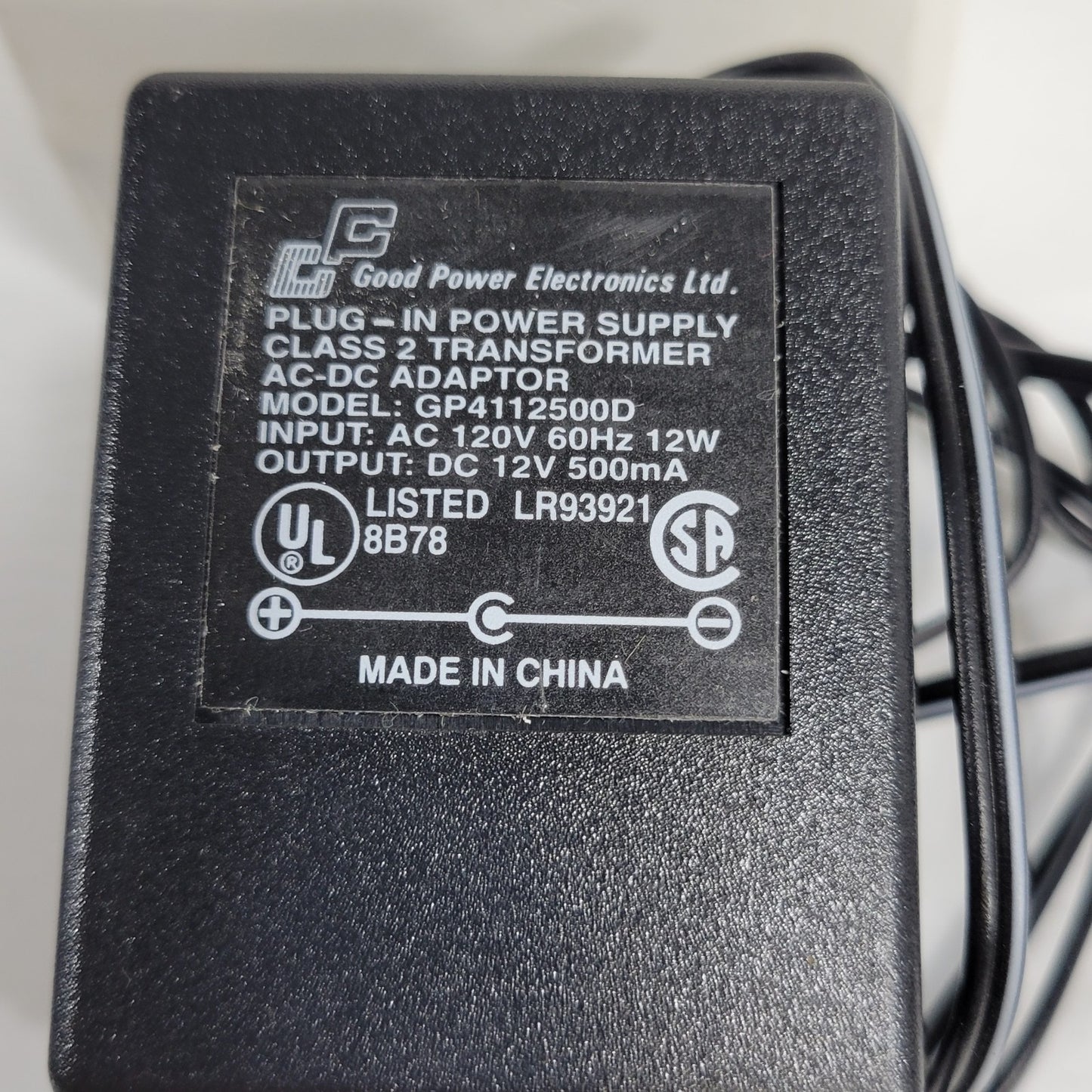 Good Power GP4112500D Power Supply Class 2 Transformer Output 12VDC 500mA