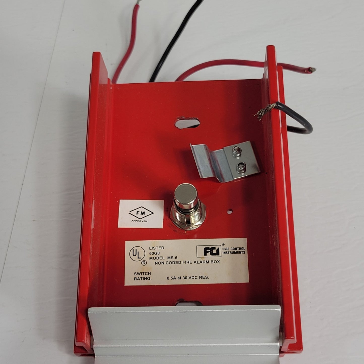 FCI MS-6 Fire Alarm Pull Station Box Non Coded Fire Alarm Box With Key Red