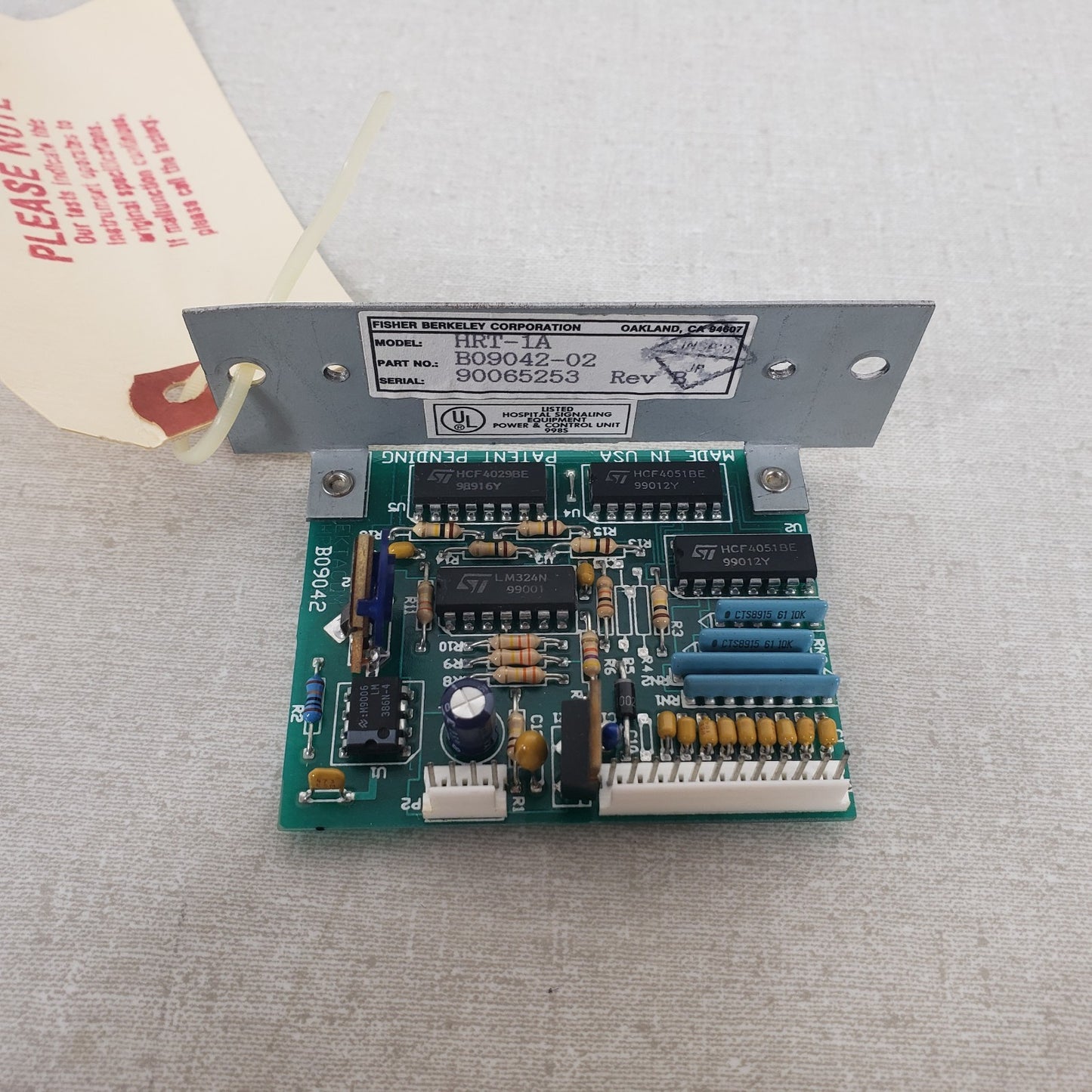 Fisher Berkley HRT-1A B09042-02 Hospital Signaling Equipment Power Control Unit