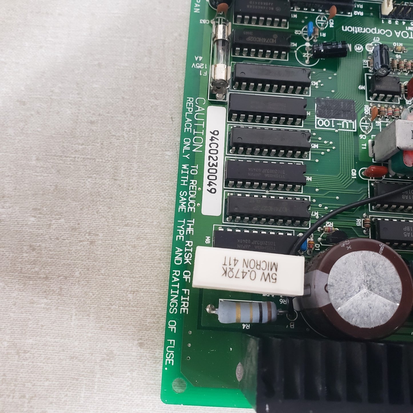 TOA LU-100 94C0230049 Line Unit Interface Board Incoming Outgoing Call Monitor