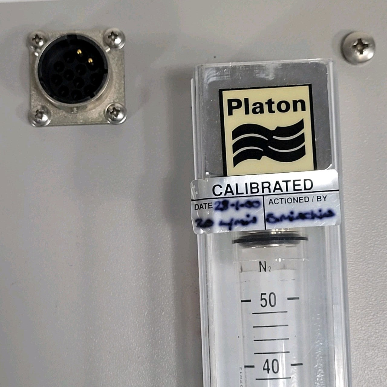 CT Platon Gas Flowmeter Nitrogen N2 Volume Measurer with ChemTec Flow Monitor