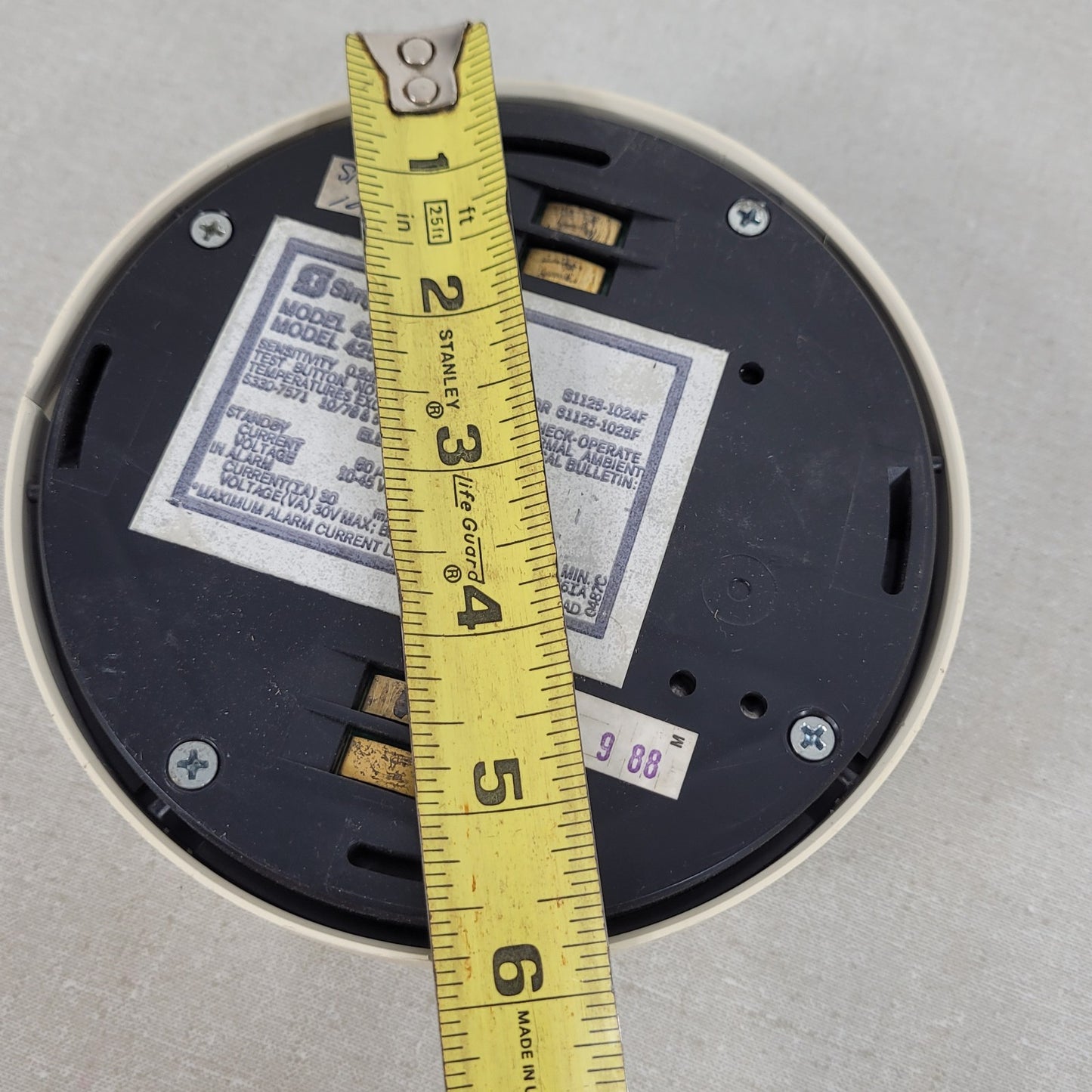 Simplex 4259-35 Photoelectric Smoke Detector Input Voltage 10-30 VDC Or FWR