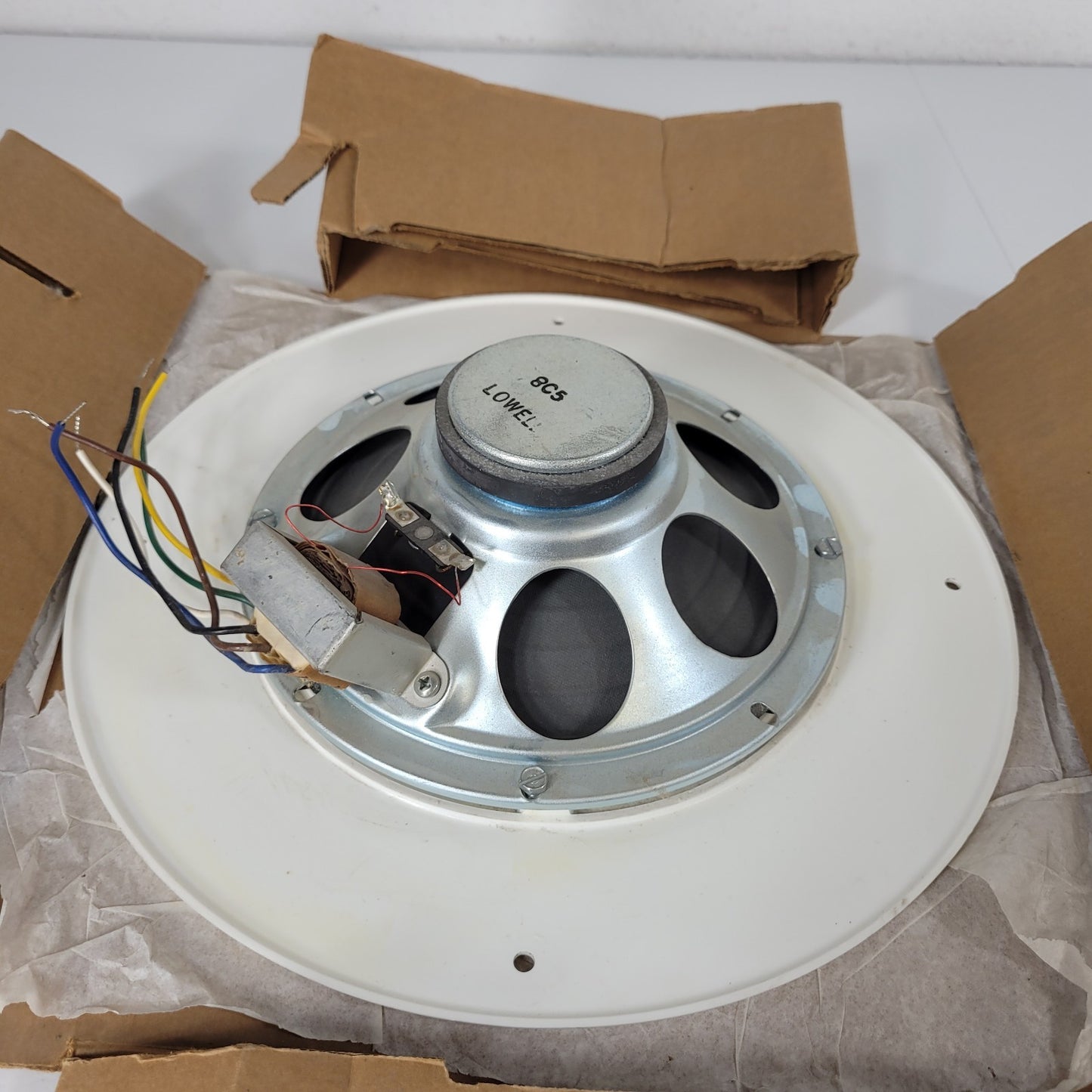 Lowell 810 Speaker 8-inch 15W Dual Cone Driver White With Grill