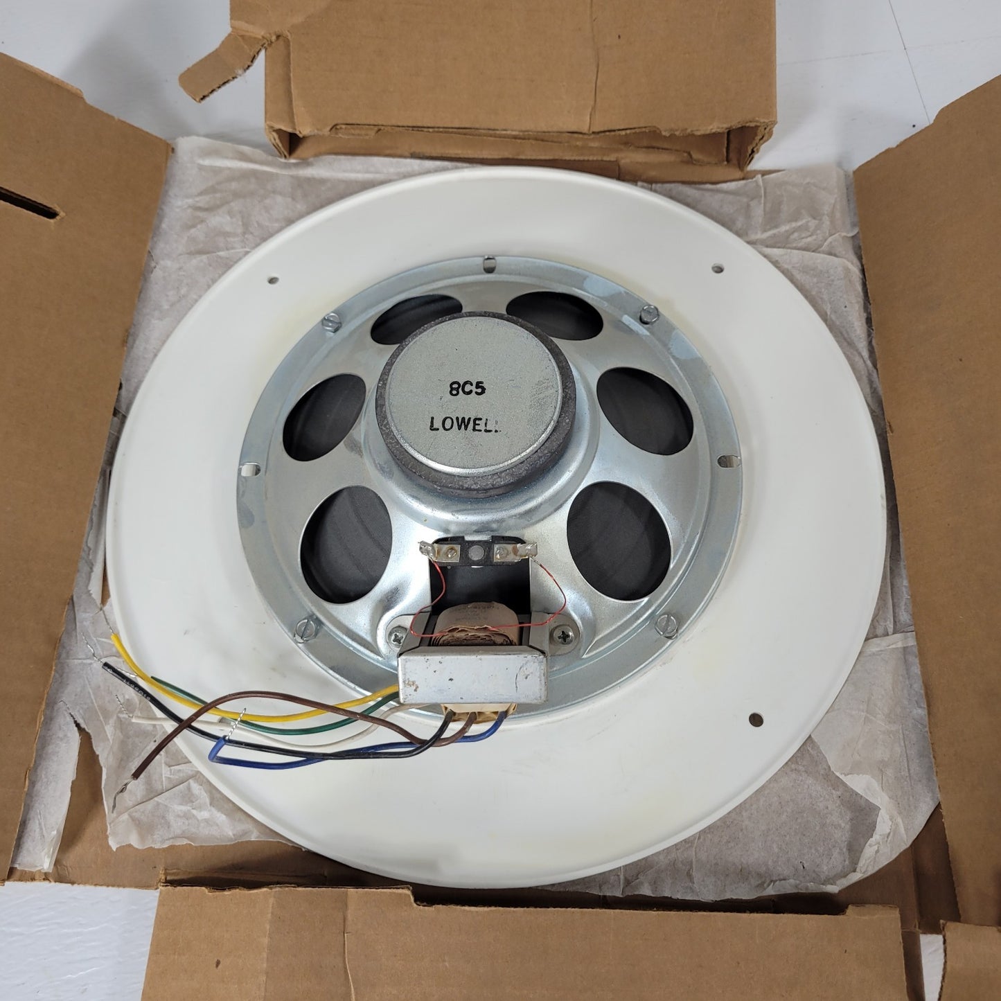 Lowell 810 Speaker 8-inch 15W Dual Cone Driver White With Grill