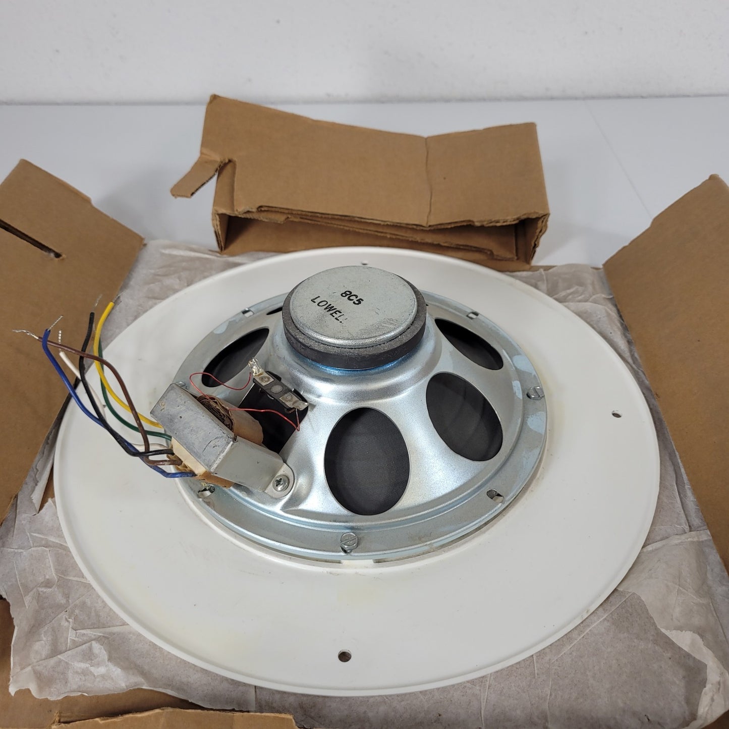 Lowell 810 Speaker 8-inch 15W Dual Cone Driver White With Grill
