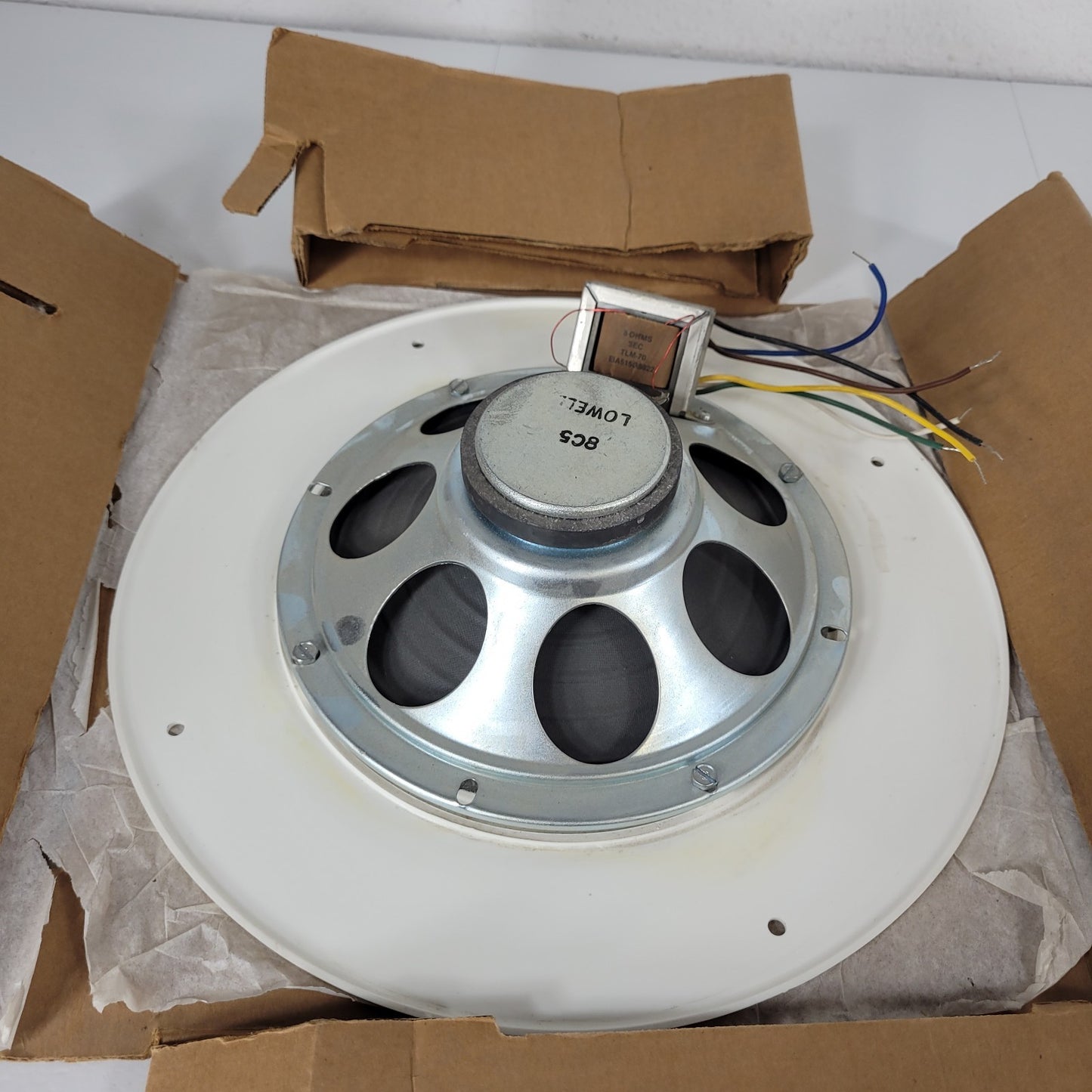 Lowell 810 Speaker 8-inch 15W Dual Cone Driver White With Grill