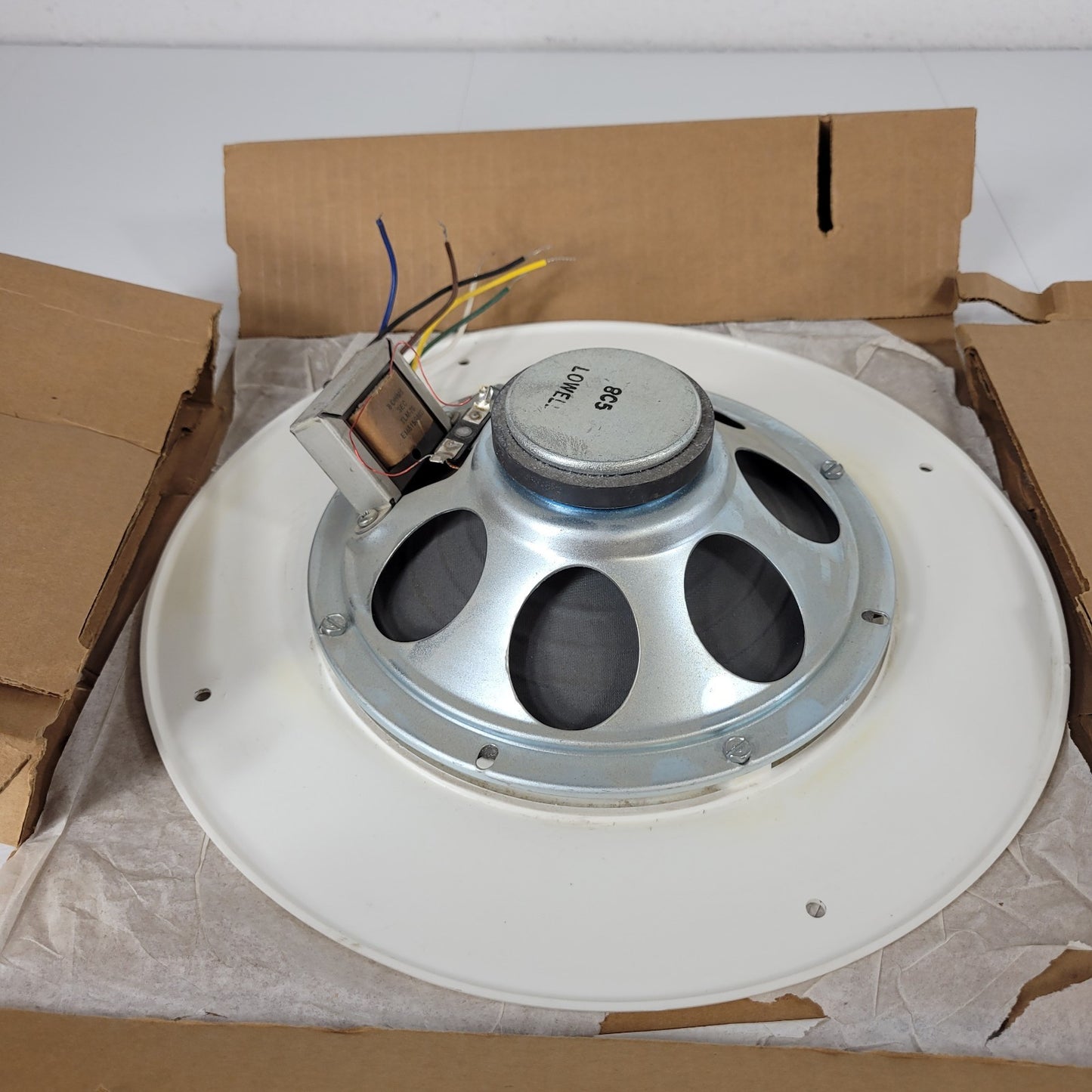Lowell 810 Speaker 8-inch 15W Dual Cone Driver White With Grill
