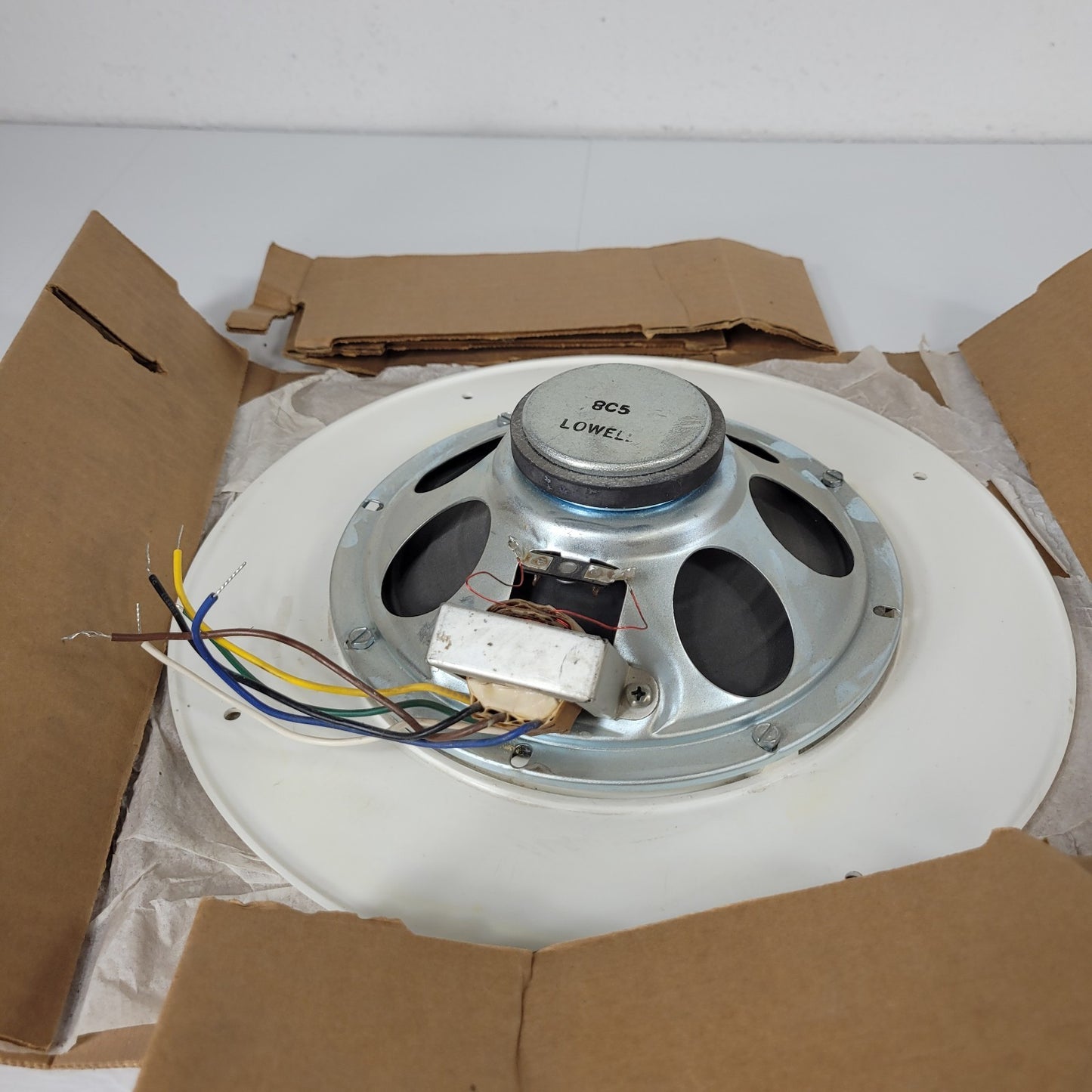 Lowell 810 Speaker 8-inch 15W Dual Cone Driver White With Grill
