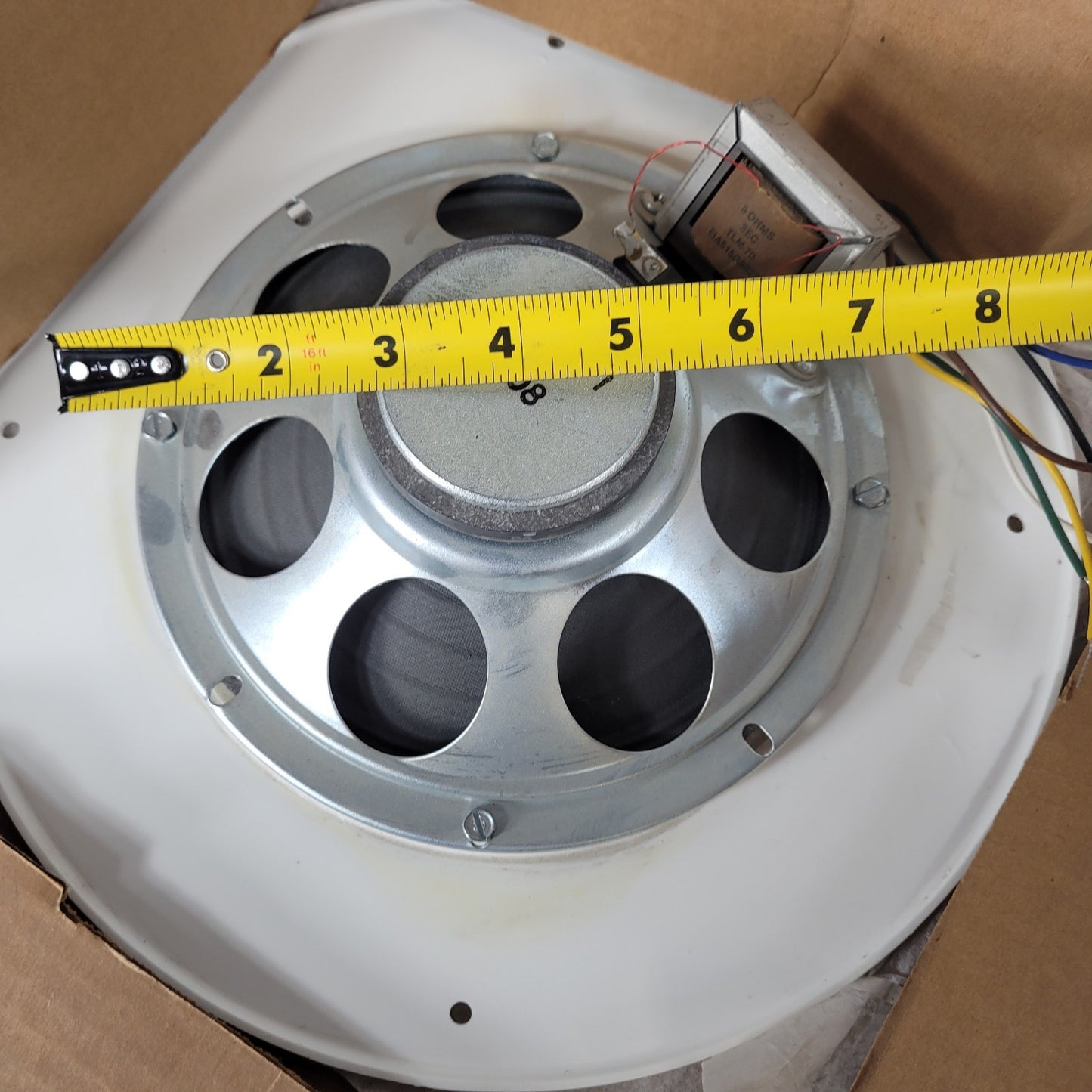Lowell 810 Speaker 8-inch 15W Dual Cone Driver White With Grill