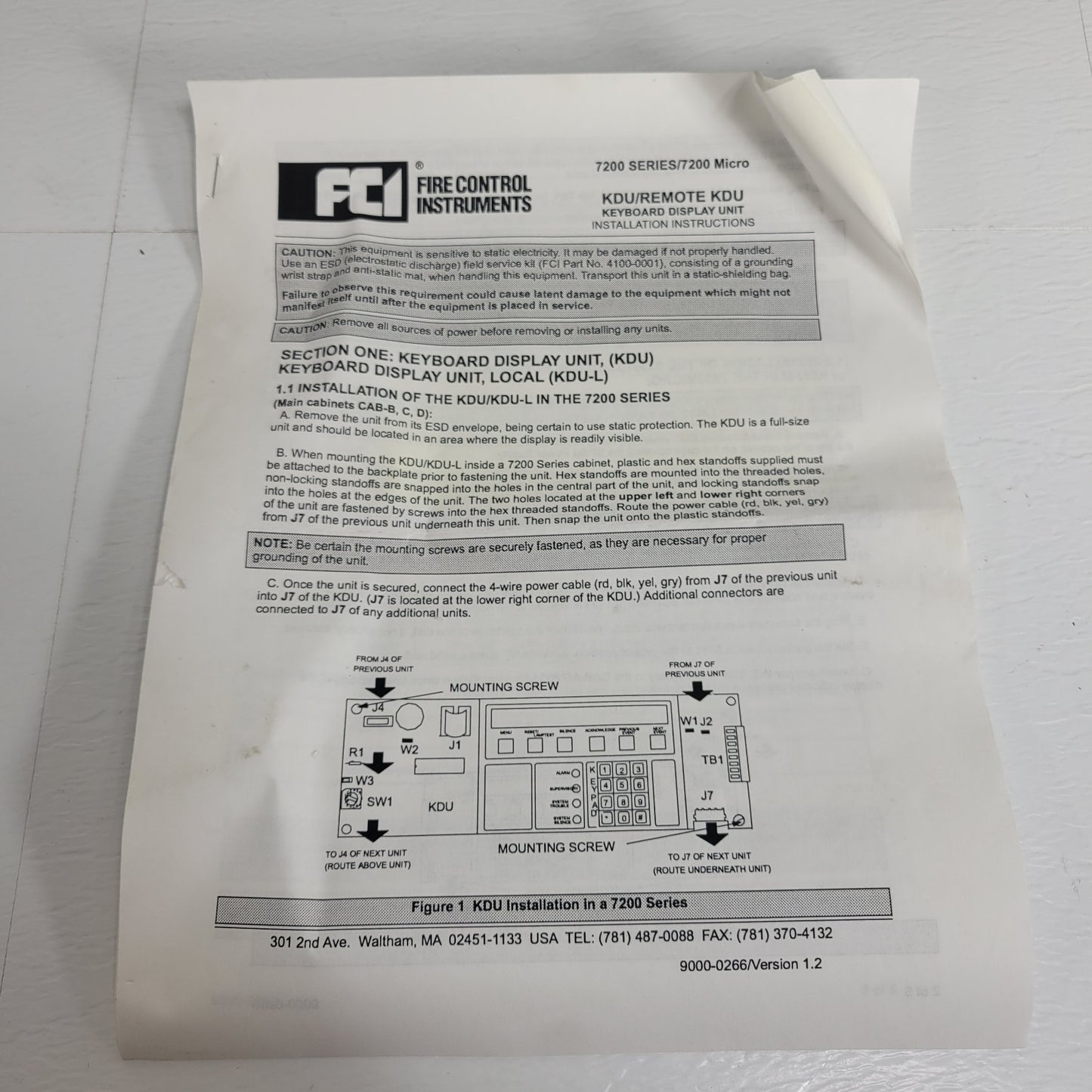 FCI 7200 Remote FireVac Enclosure Cabinet Back Box w/ Lockable Cover