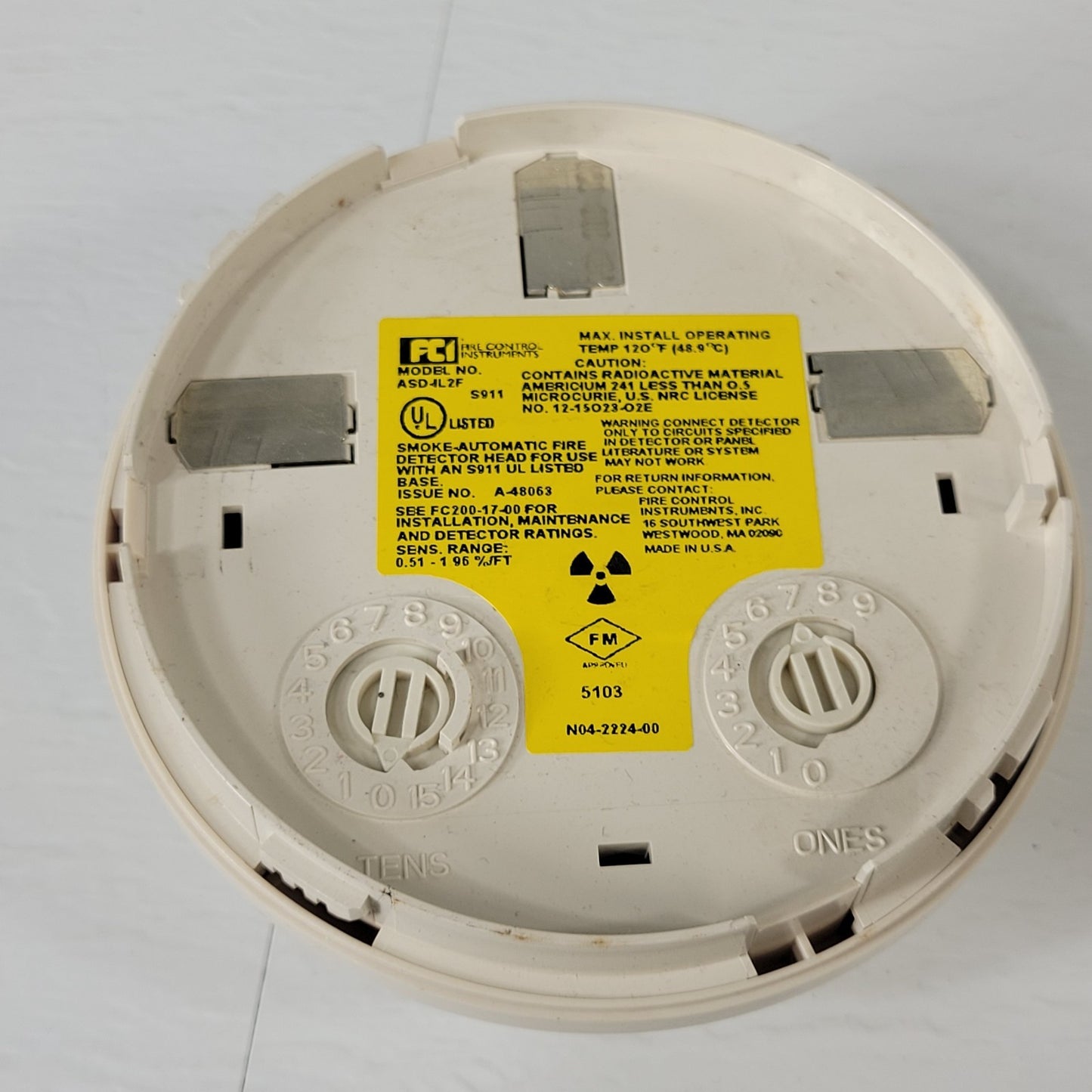 Gamewell-FCI ASD-IL2F Addressable Ionization Smoke Detector Fire Control