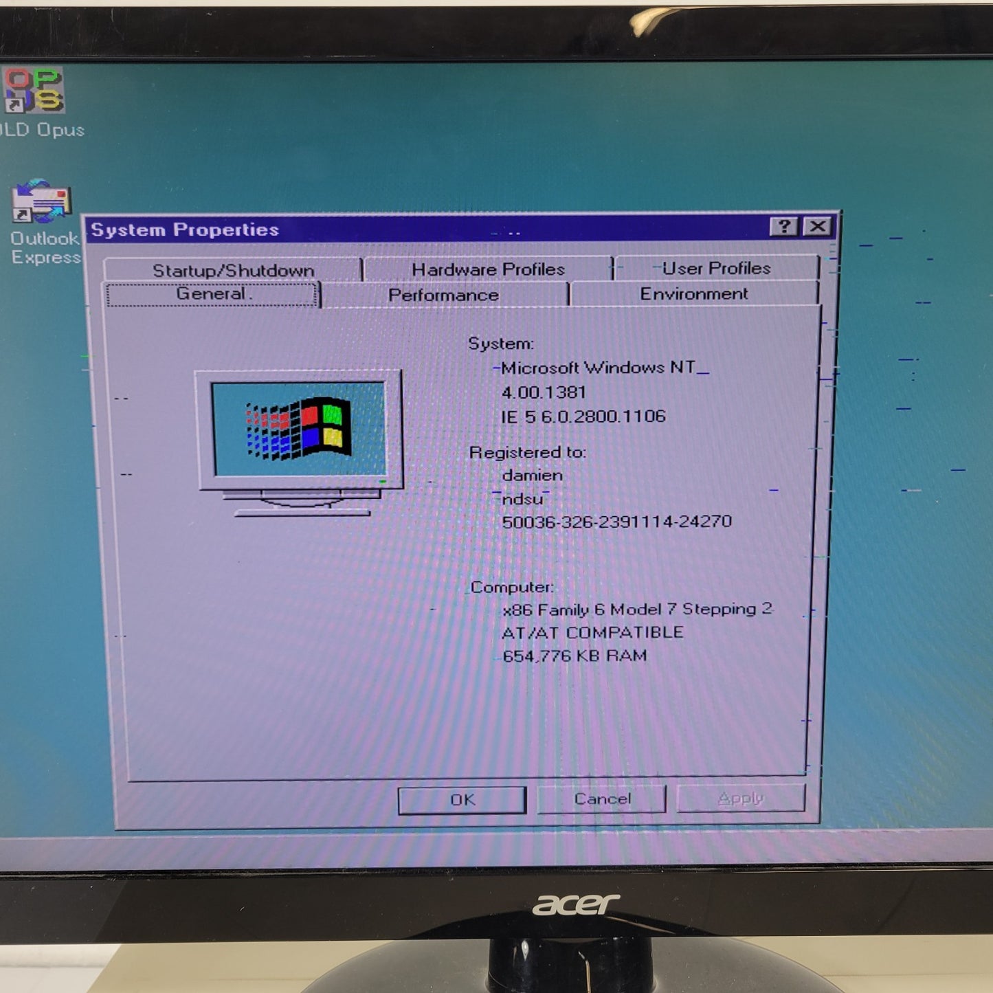 Bruker Control PC 1200504 ISA with OPUS Software Dell GX1p Windows NT System