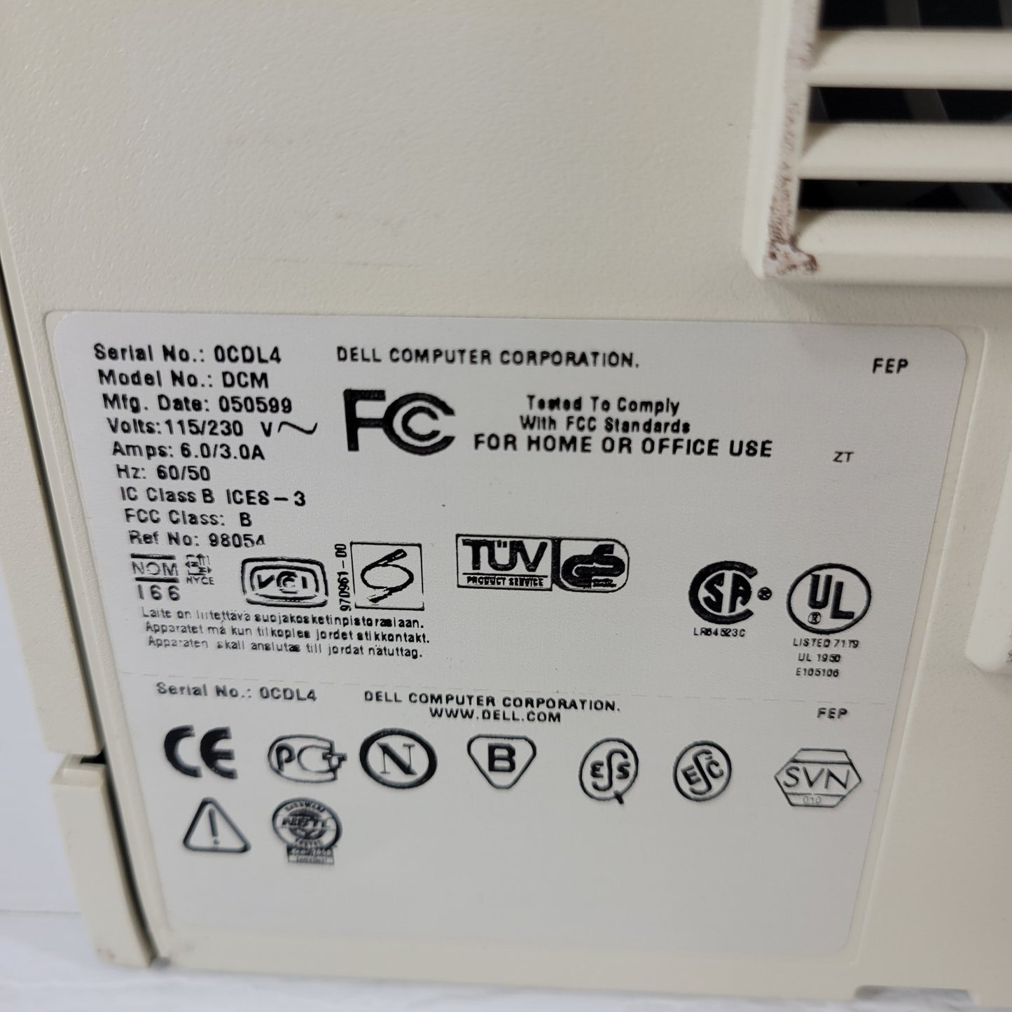 Bruker Control PC 1200504 ISA with OPUS Software Dell GX1p Windows NT System