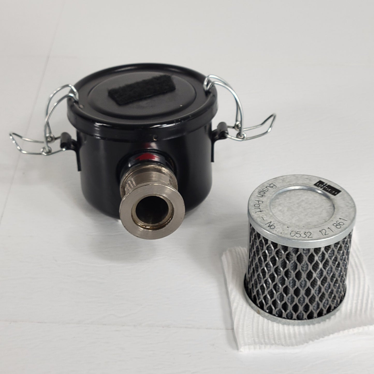 Busch Exhaust Filter For Vacuum Pumps 0532 121 861 With KF25 NW25 Flange Adapter