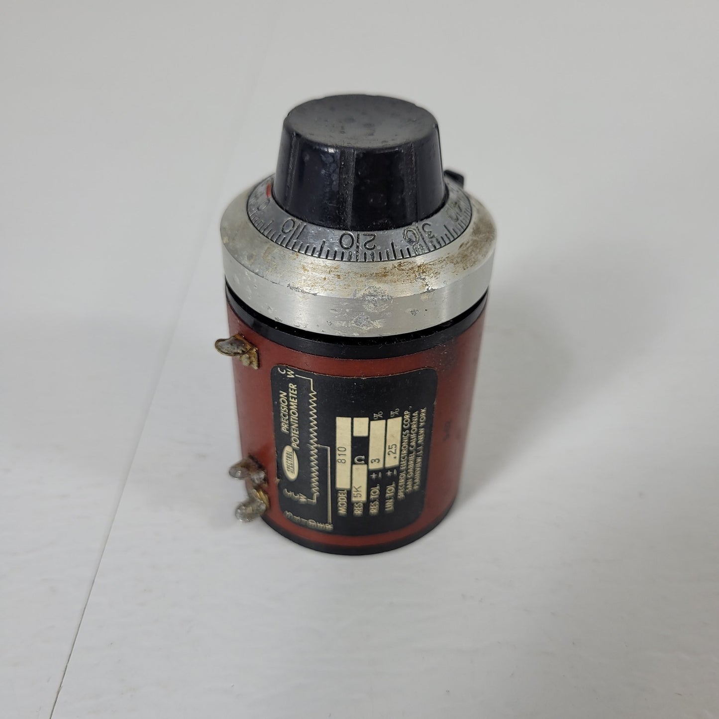 Spectrol Precision Potentiometer 810 5Kohm 3% Linear B Taper with Knob 10 Turns