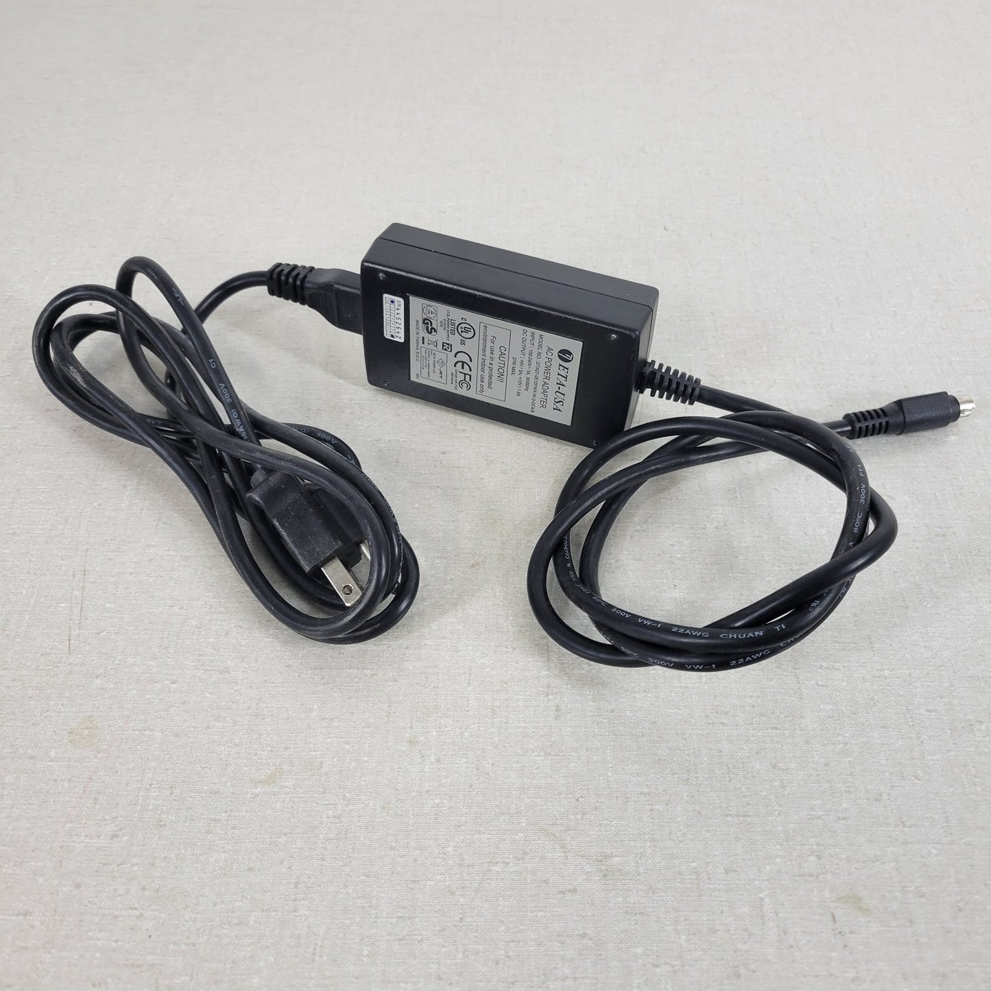 ETA-USA AC Power Adapter DTA27-0512FWX-W-3-OC4-8 5V 12V 27W 100-240VAC 50/60Hz