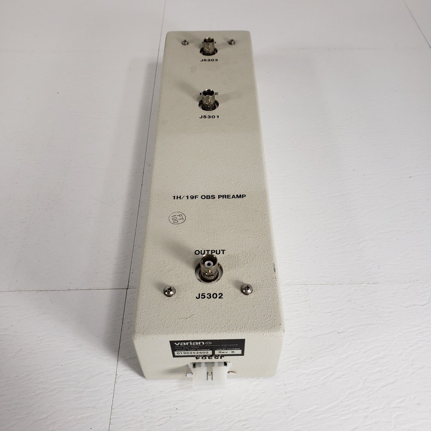 Varian 0190242602 Unity Inova XMTR NMR 1H / 19F OBS Preamplifier 62A
