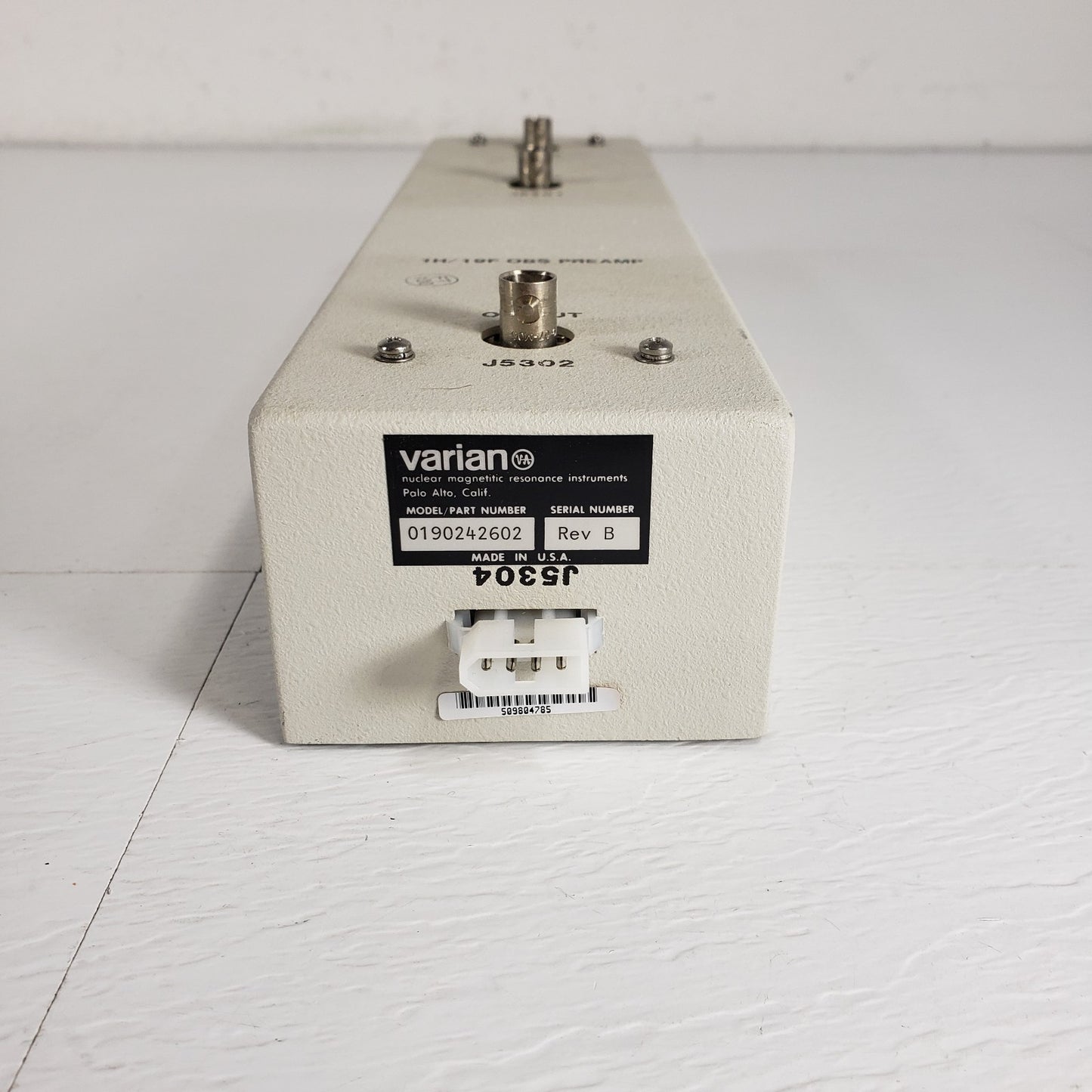 Varian 0190242602 Unity Inova XMTR NMR 1H / 19F OBS Preamplifier 62A