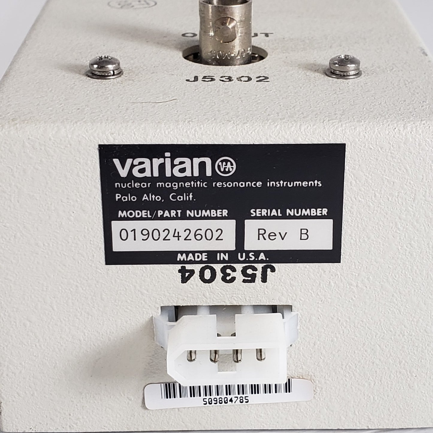 Varian 0190242602 Unity Inova XMTR NMR 1H / 19F OBS Preamplifier 62A