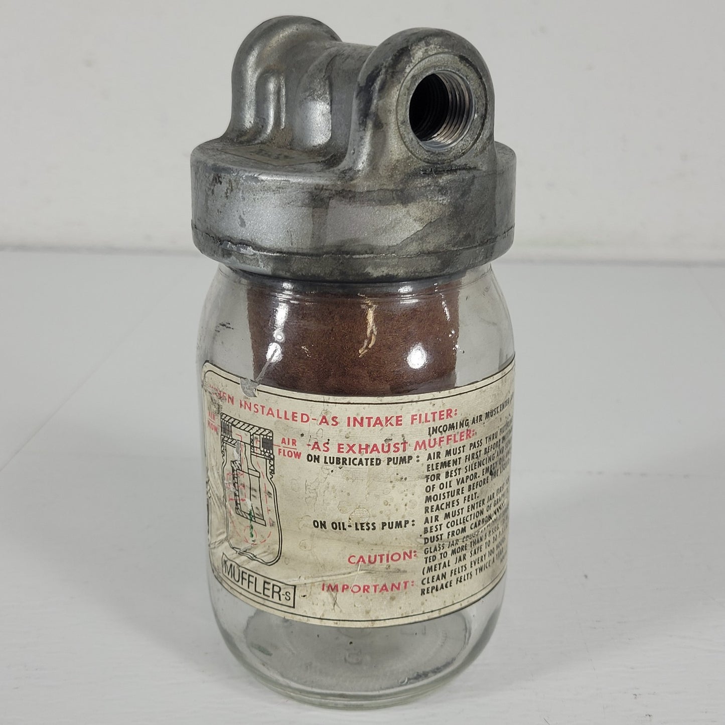 Gast AB599L Intake Filter and Exhaust Muffler AB678A Gast AC-393 filters 1/4 NPT