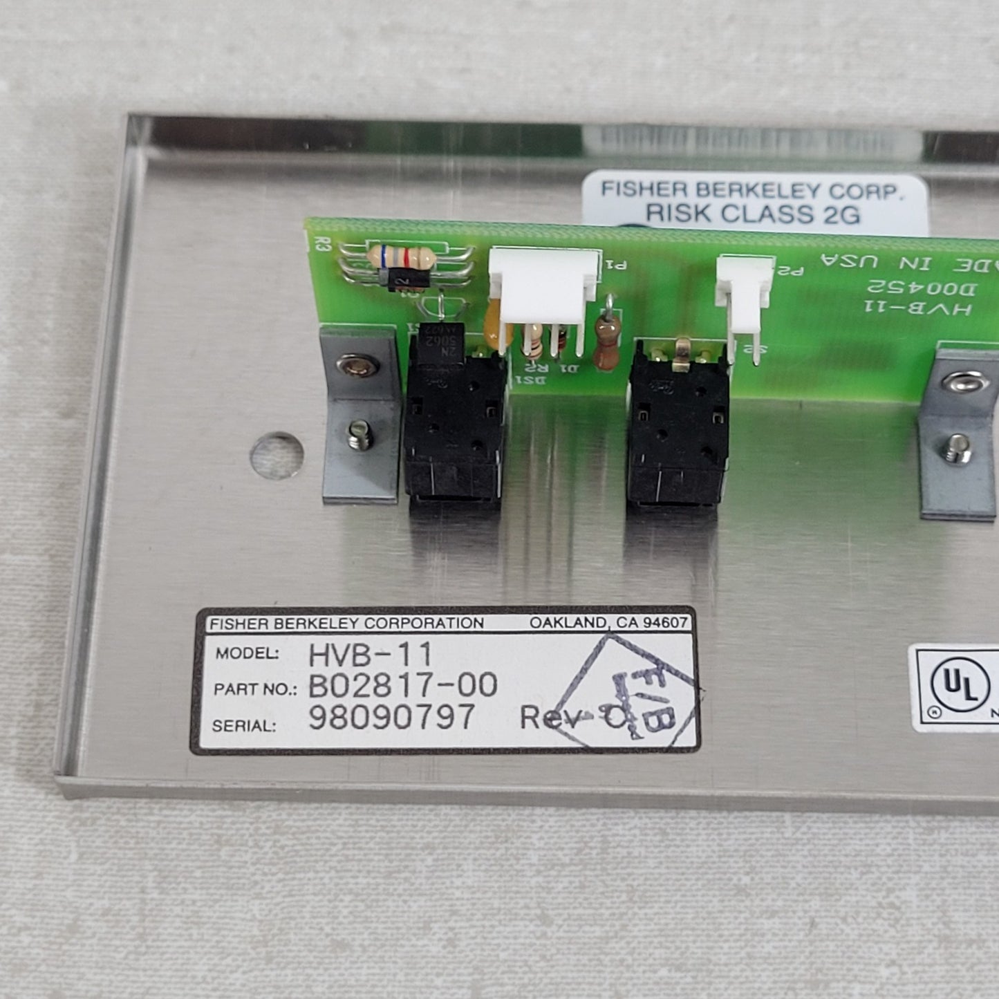 Fisher Berkeley Ektacom HVB-11 Nurse Call And Reset Lights Illuminate Wall Plate