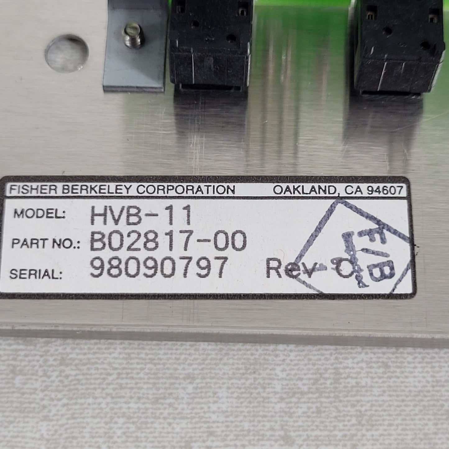Fisher Berkeley Ektacom HVB-11 Nurse Call And Reset Lights Illuminate Wall Plate