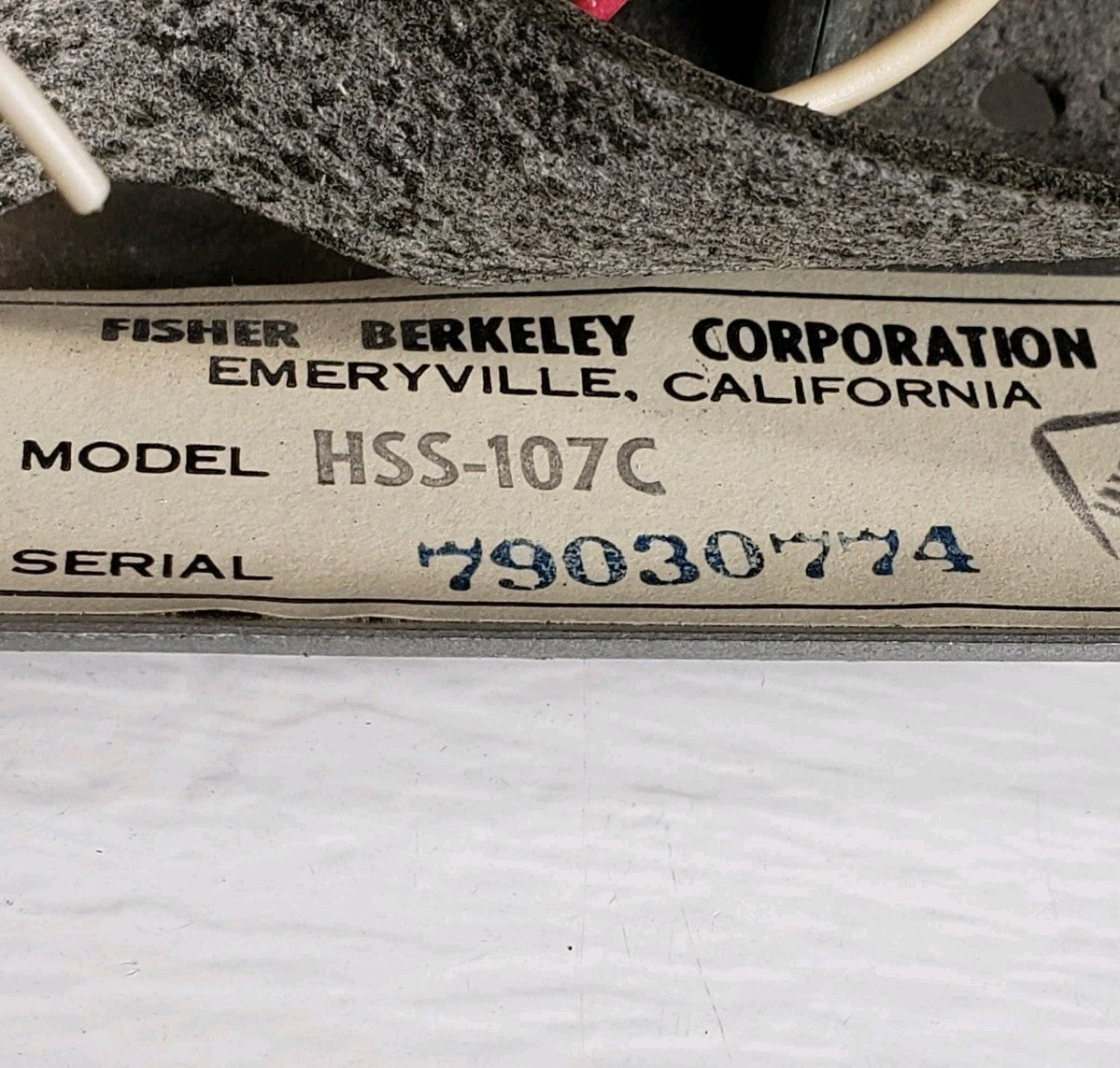 Fisher Berkeley HSS-107C Single Patient Pullcord Nurse Call Intercom Systems